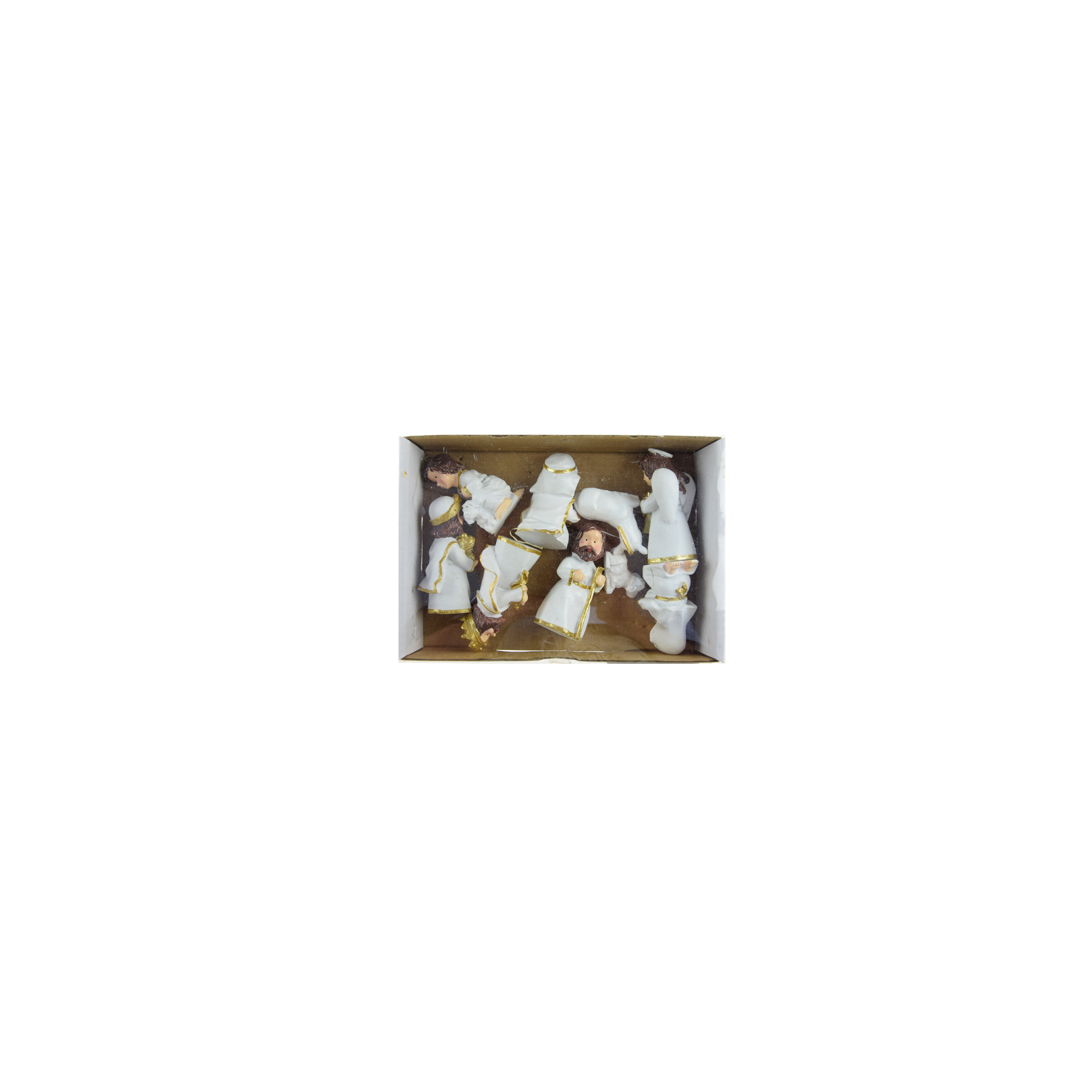 Figura betlehem poly 6,5cm s/9 fehér