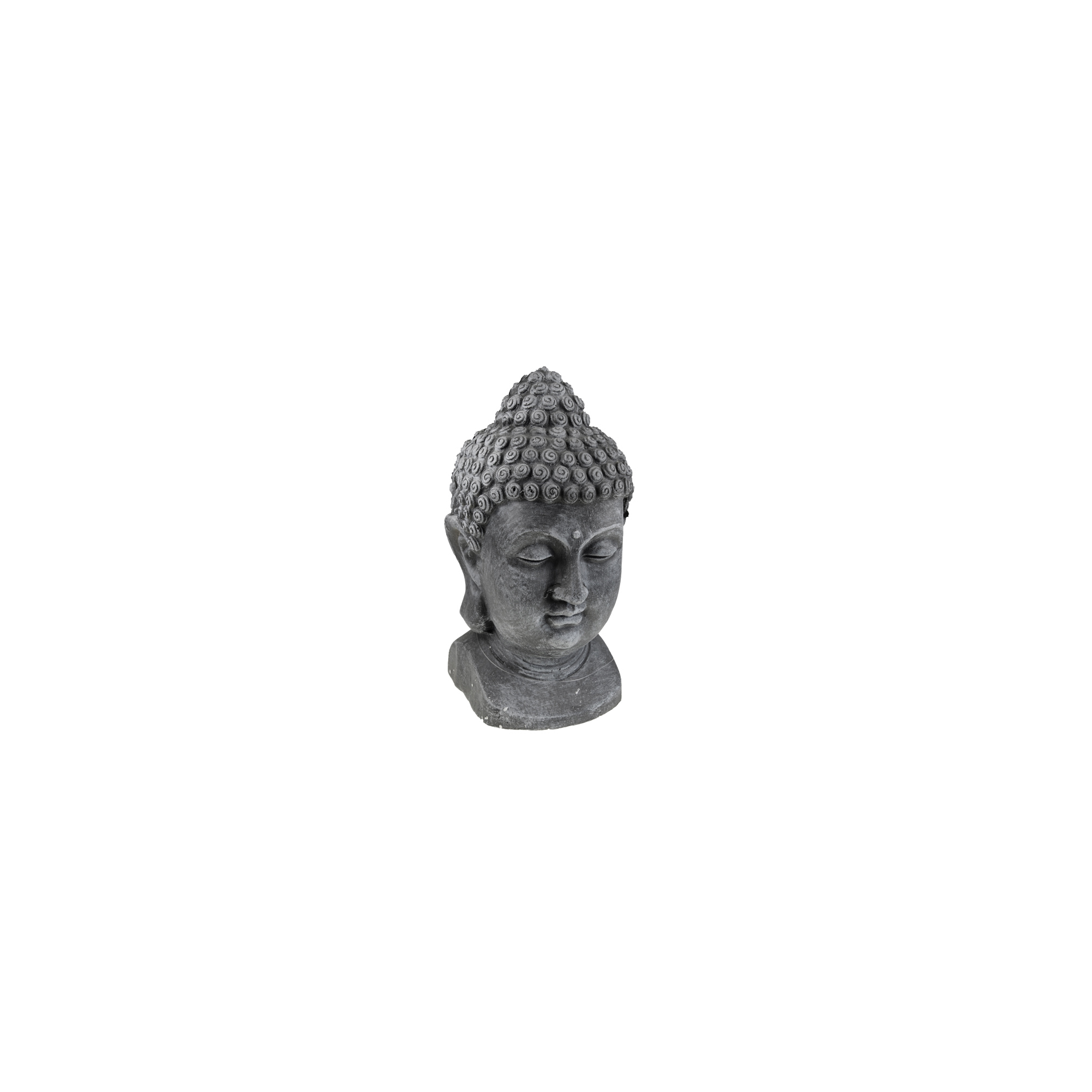 Figura Buddha fej kő 21*17*39cm fekete