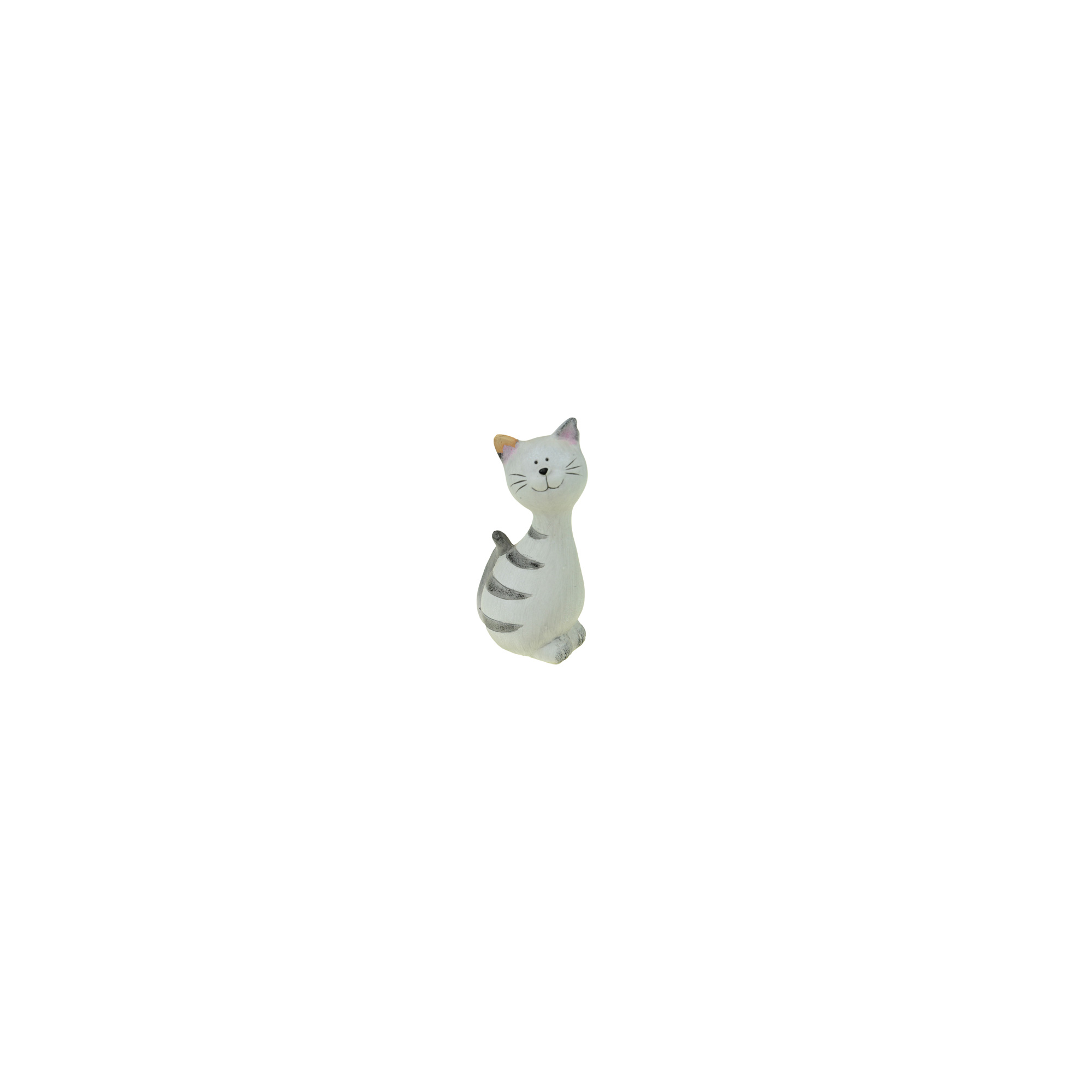 Figura cica kerámia 9*7.7*18.2cm szürke