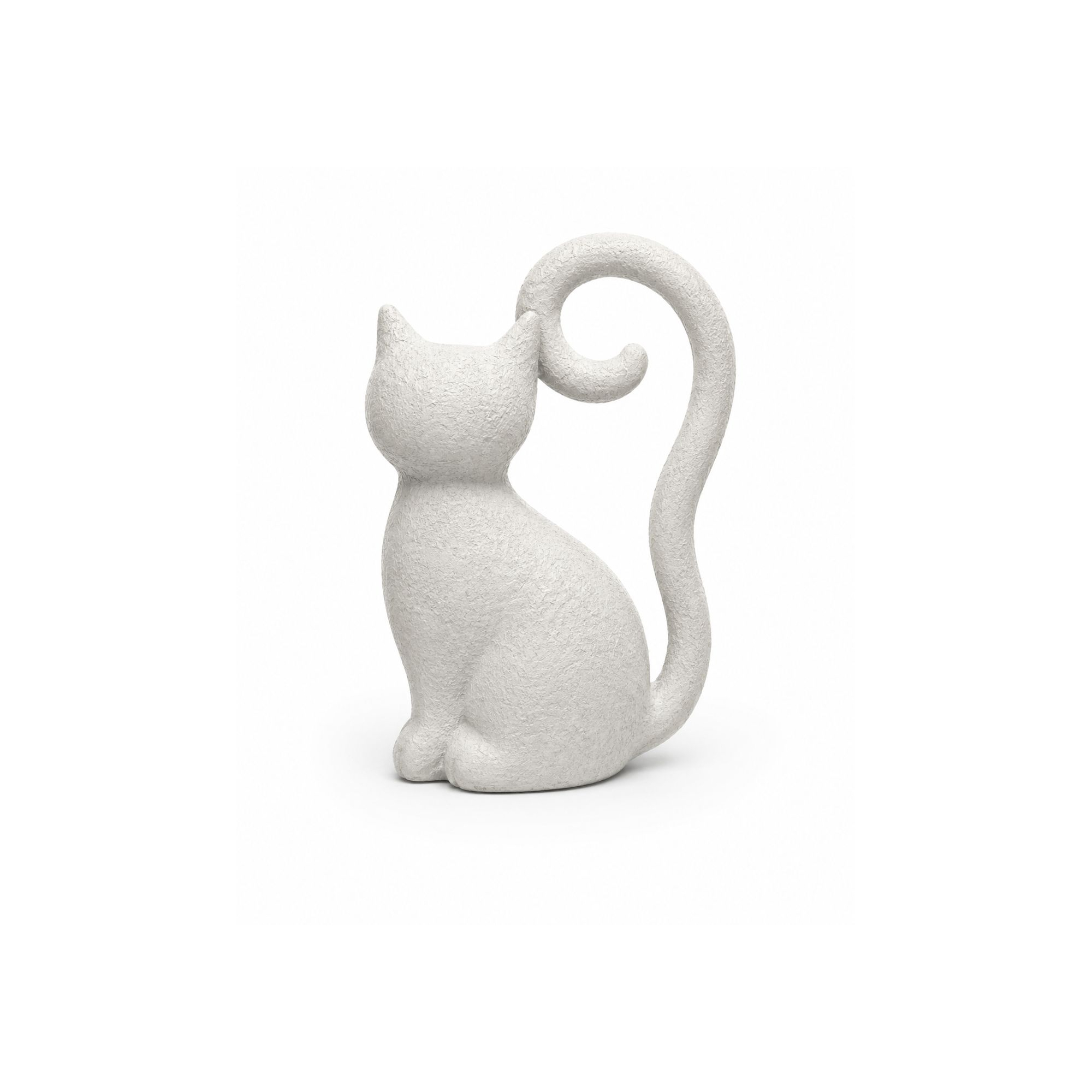 Figura cica poly 14.5*8*21.5cm fehér