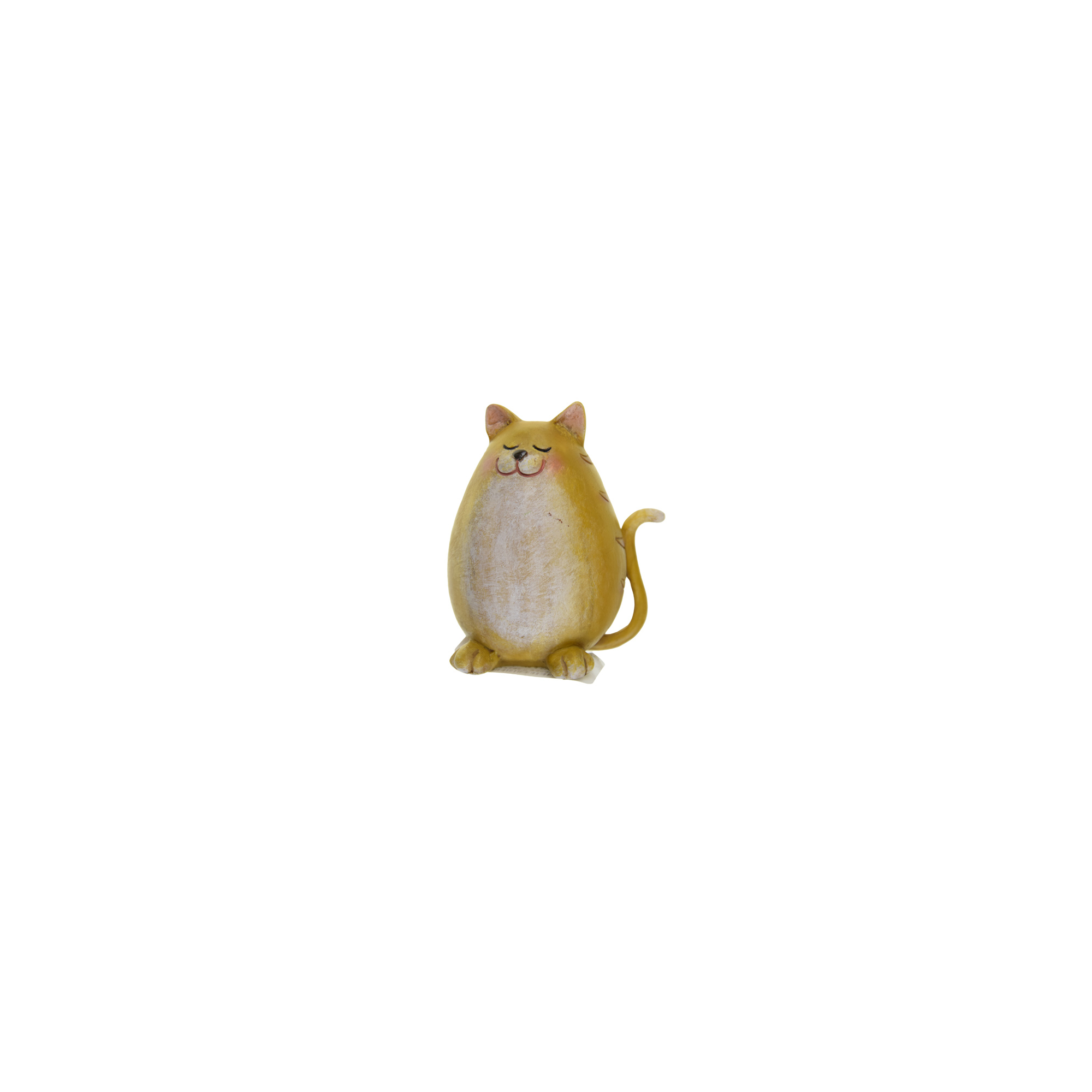 Figura cica poly 7.5*6*8.5cm barna