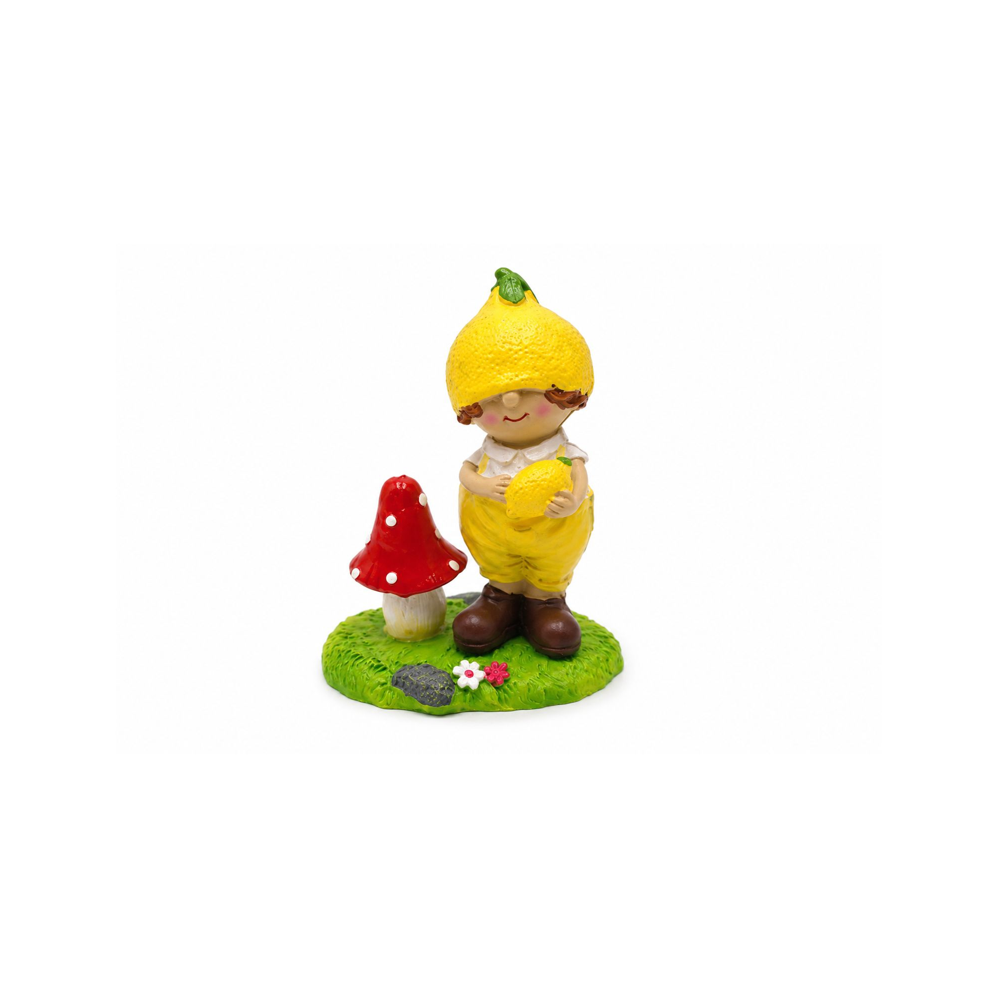 Figura citrom ruhában poly 7,2*5,6*9,2cm sárga