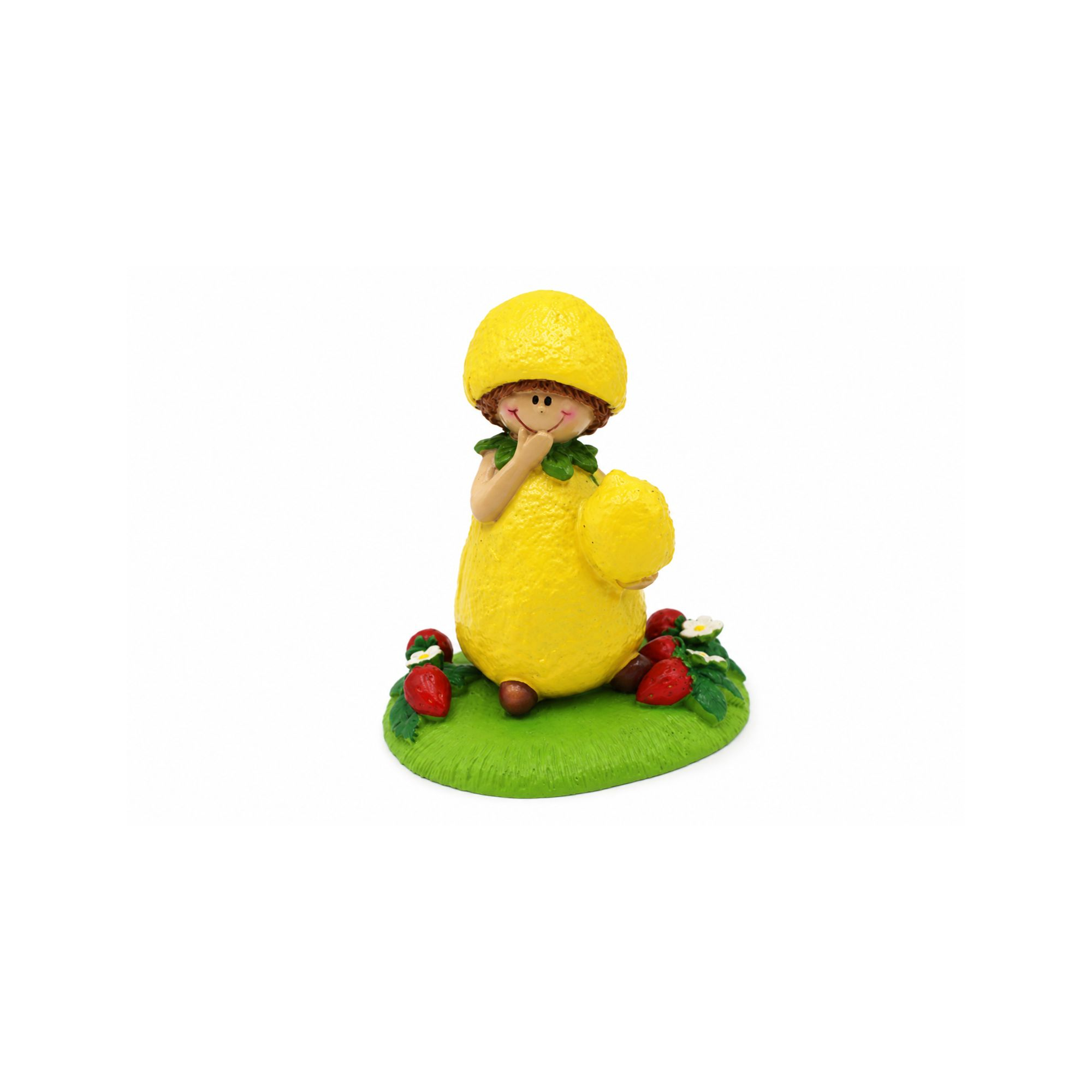 Figura citrom ruhában poly 8,8*7,9*10,3cm sárga