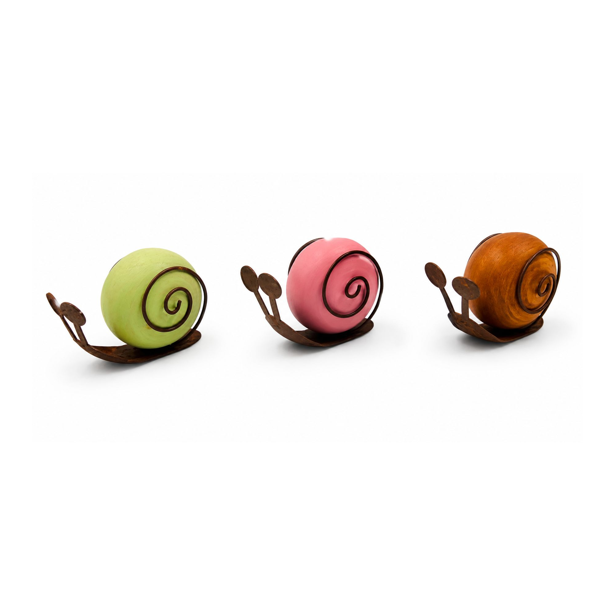 Figura csiga fém 7.5*4*5cm többféle barna
