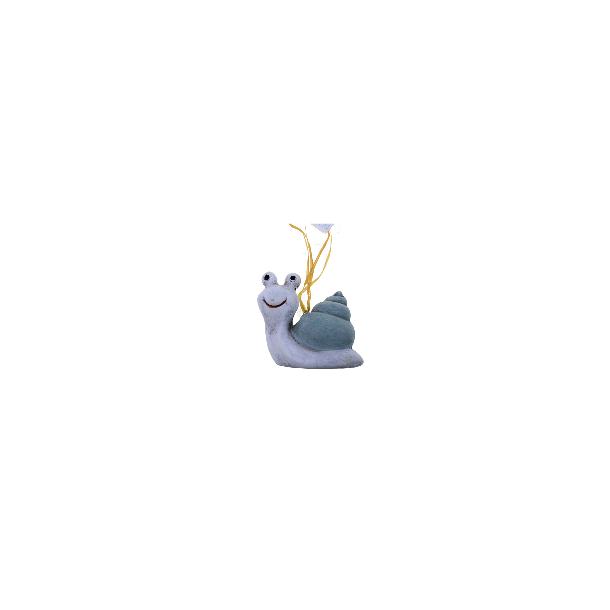 Figura csiga kerámia 5.5*3*5.5cm akasztós kék