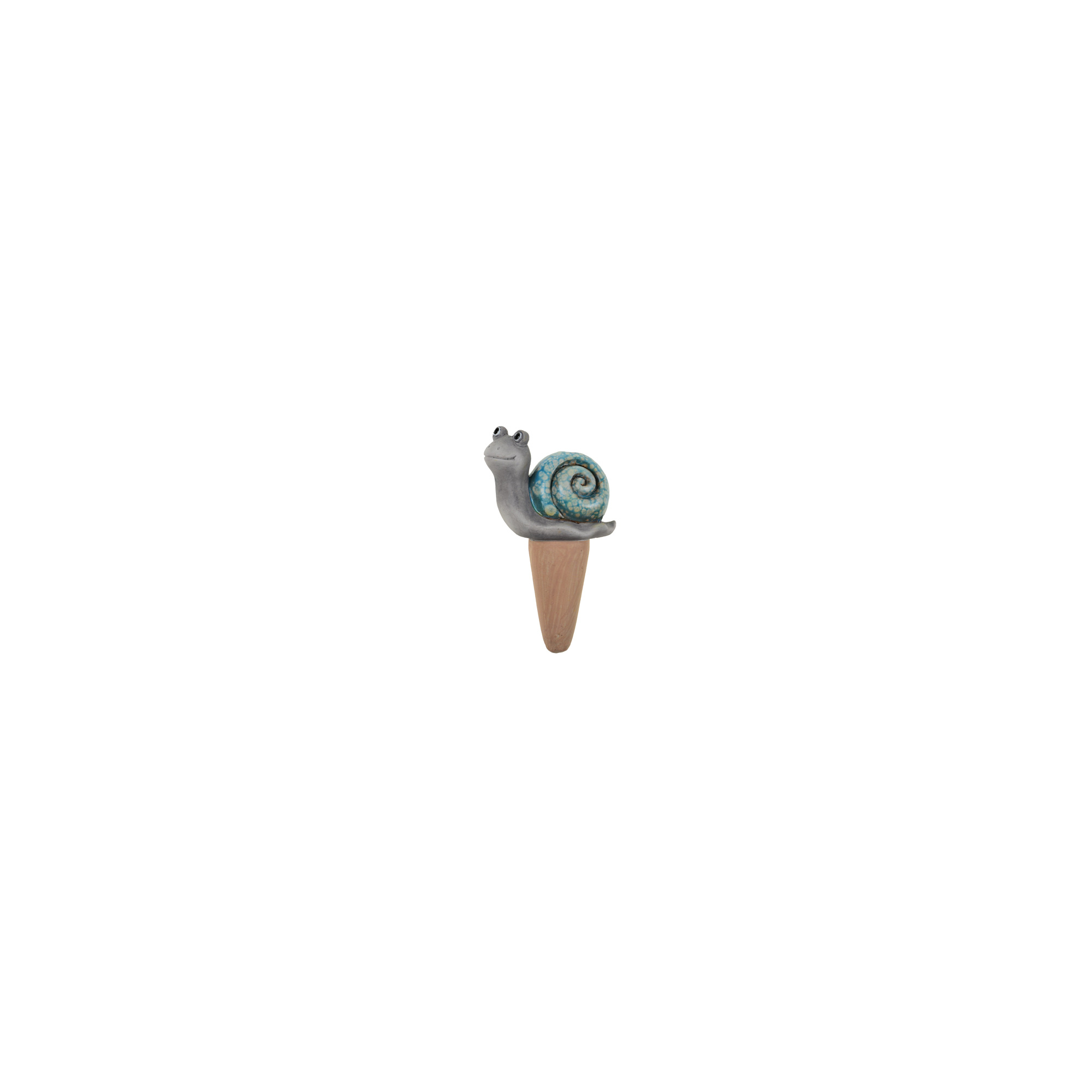 Figura csiga kerámia 7*7*17cm szürke/kék