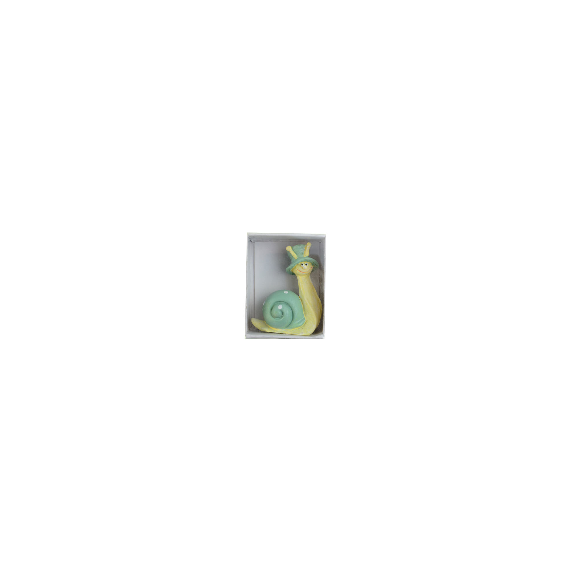 Figura csiga poly 7,3cm menta