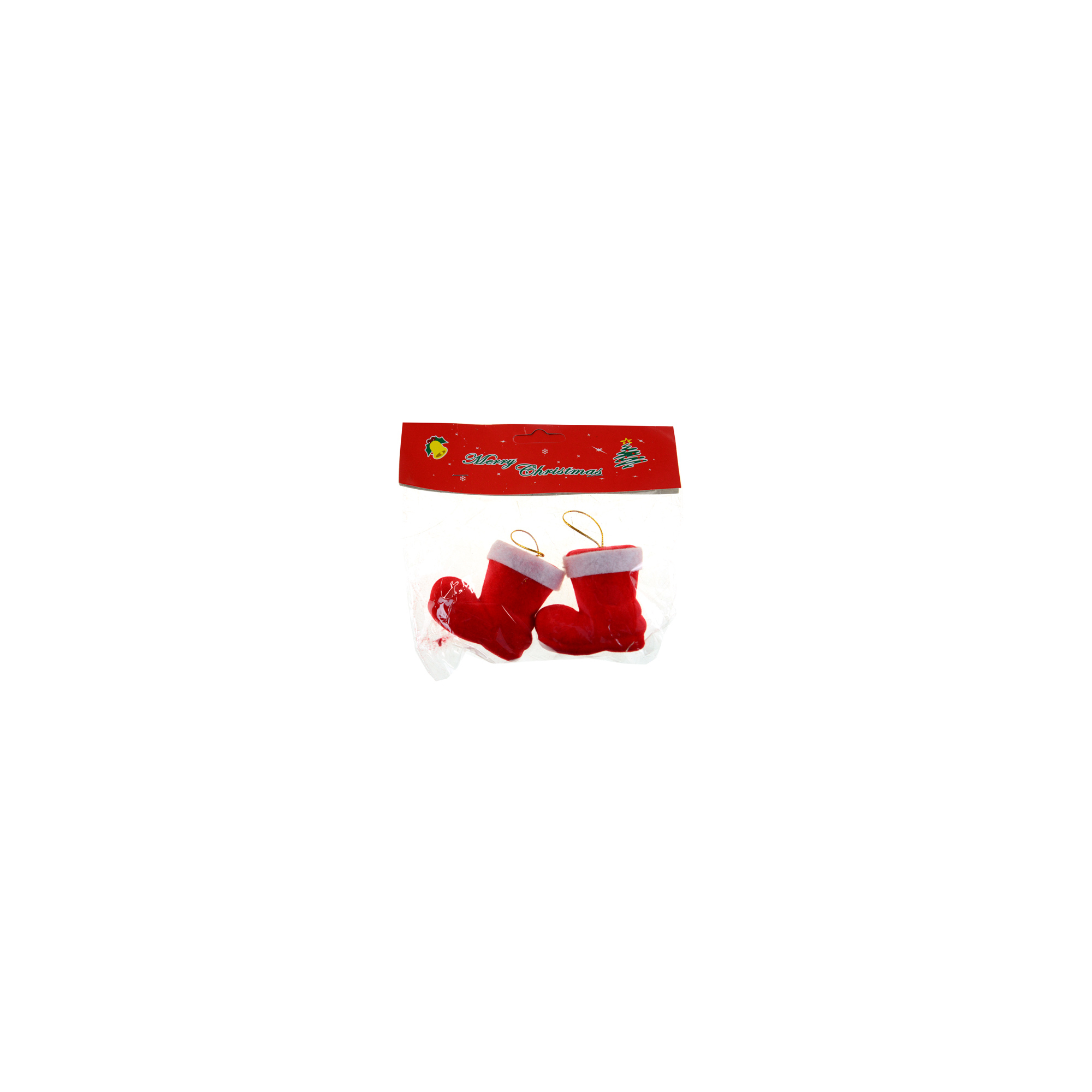 Figura csizma textil 5*5,5*3cm s/2 akasztós piros