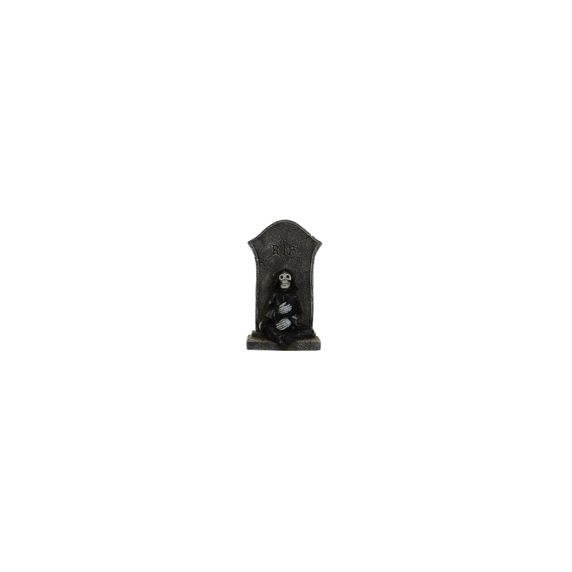 Figura csontváz poly sirkővel 7,4*3,4*12,5cm szürke/fekete