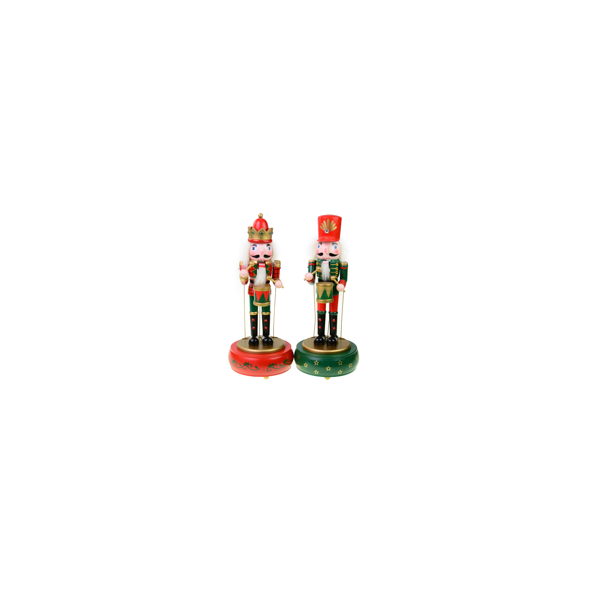 Figura diótörő fa 32cm 2féle zöld/piros