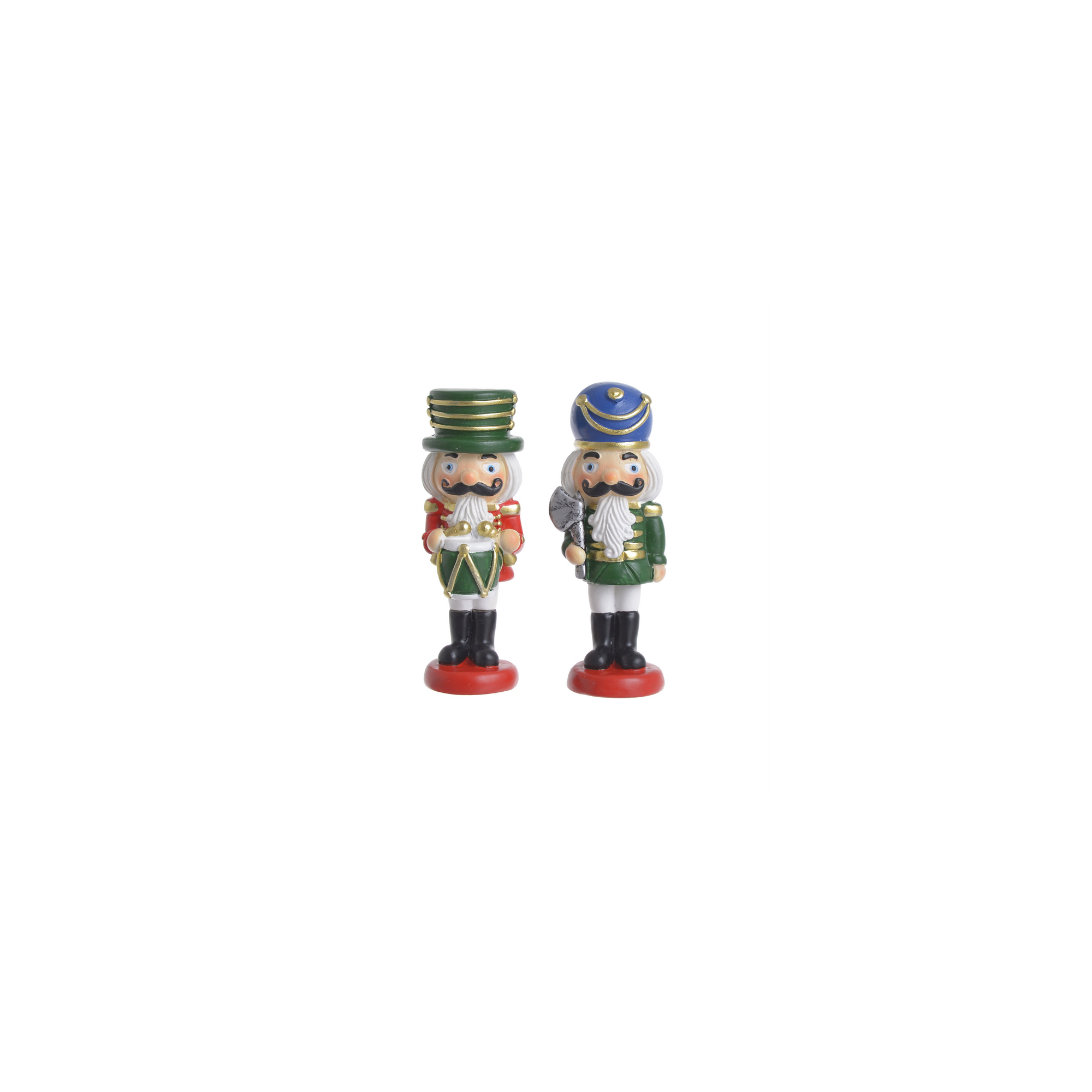 Figura diótörő kerámia 6,5cm álló 2féle zöld/piros