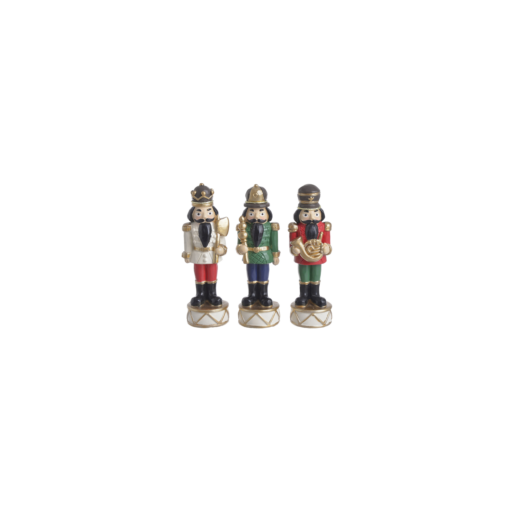Figura diótörő kerámia 9cm álló 3féle zöld/piros