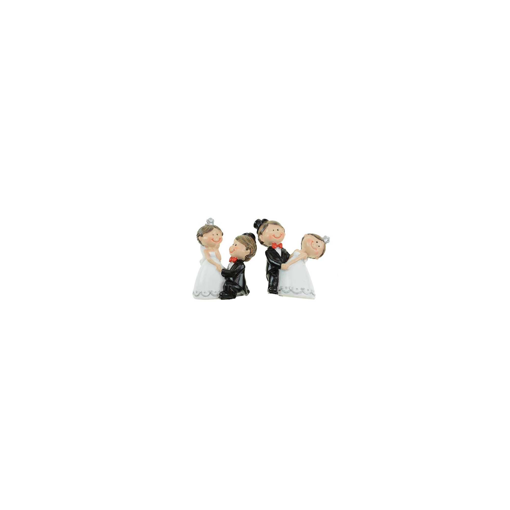 Figura esküvői poly 6,2cm s/2 fekete/fehér
