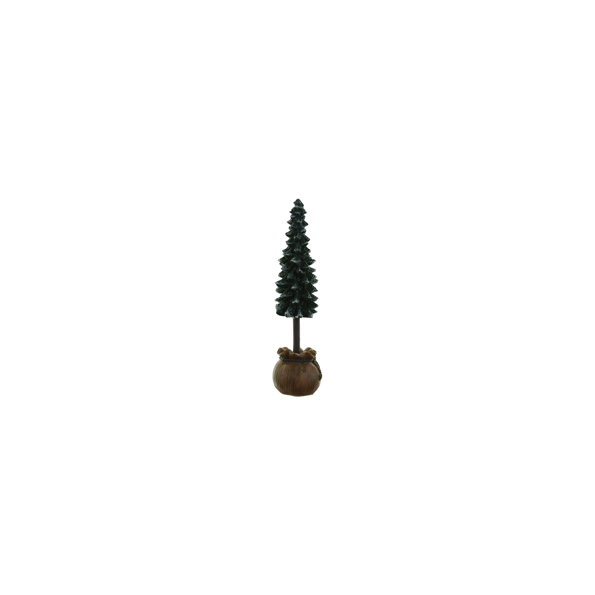 Figura fenyő poly 3,6*3,5*14cm zsákban barna/zöld