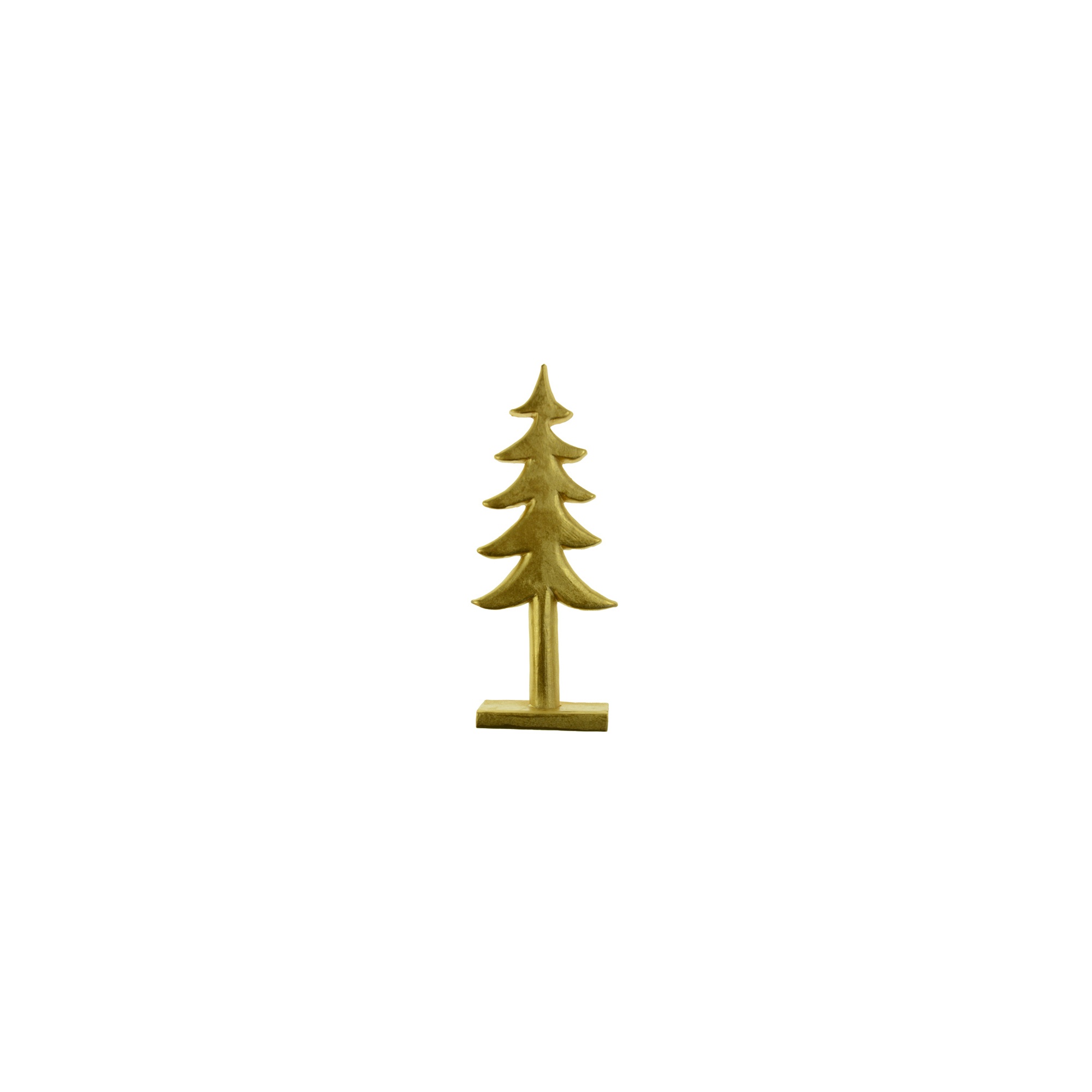 Figura fenyő poly 6,2*2,3*15,4cm talpas arany