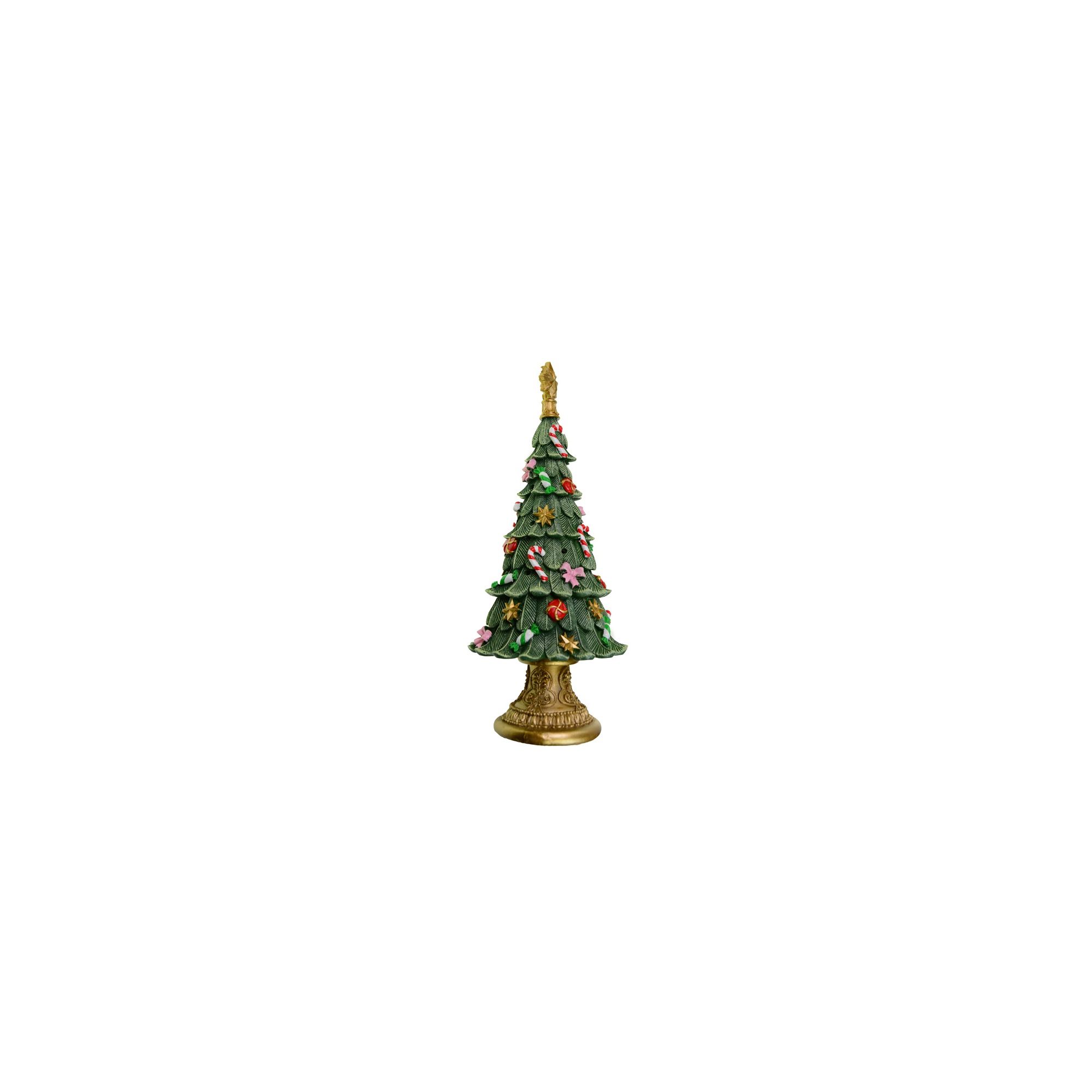Figura fenyőfa poly 34cm zöld
