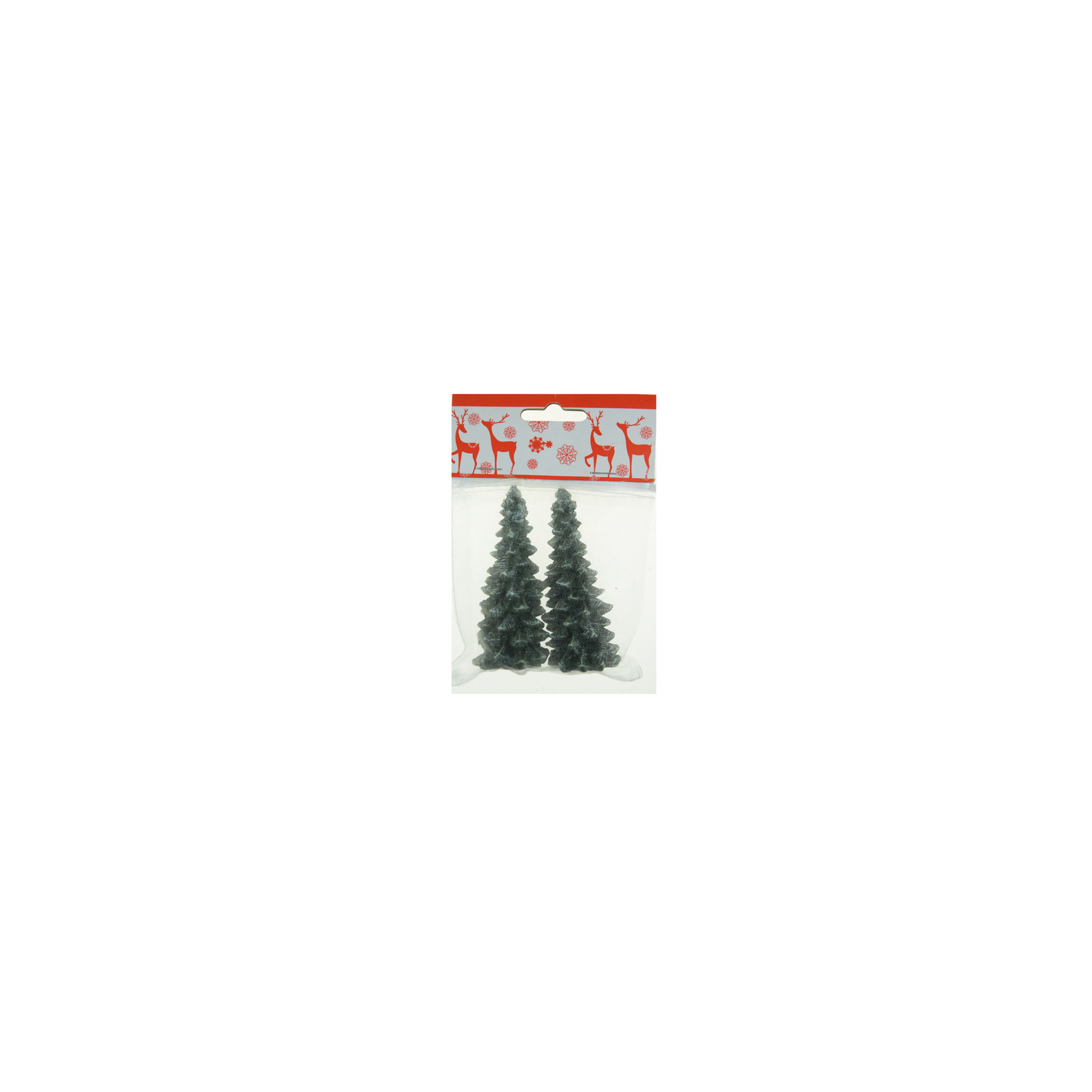 Figura fenyőfa poly 8,2cm s/2 zöld