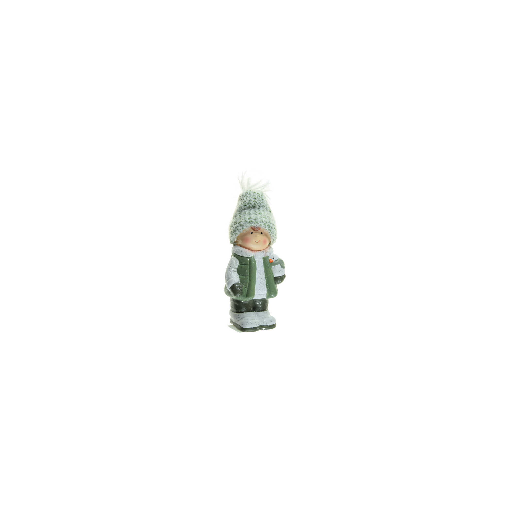 Figura fiú terrakotta 12.5cm zöld