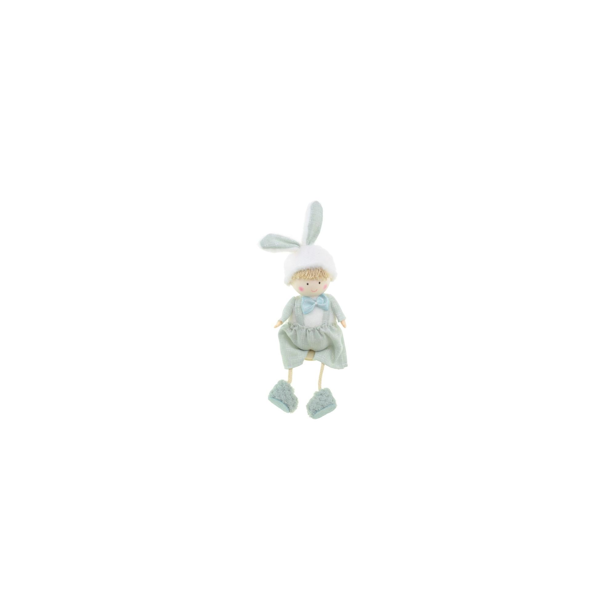 Figura fiú textil 25cm lógólábú zöld
