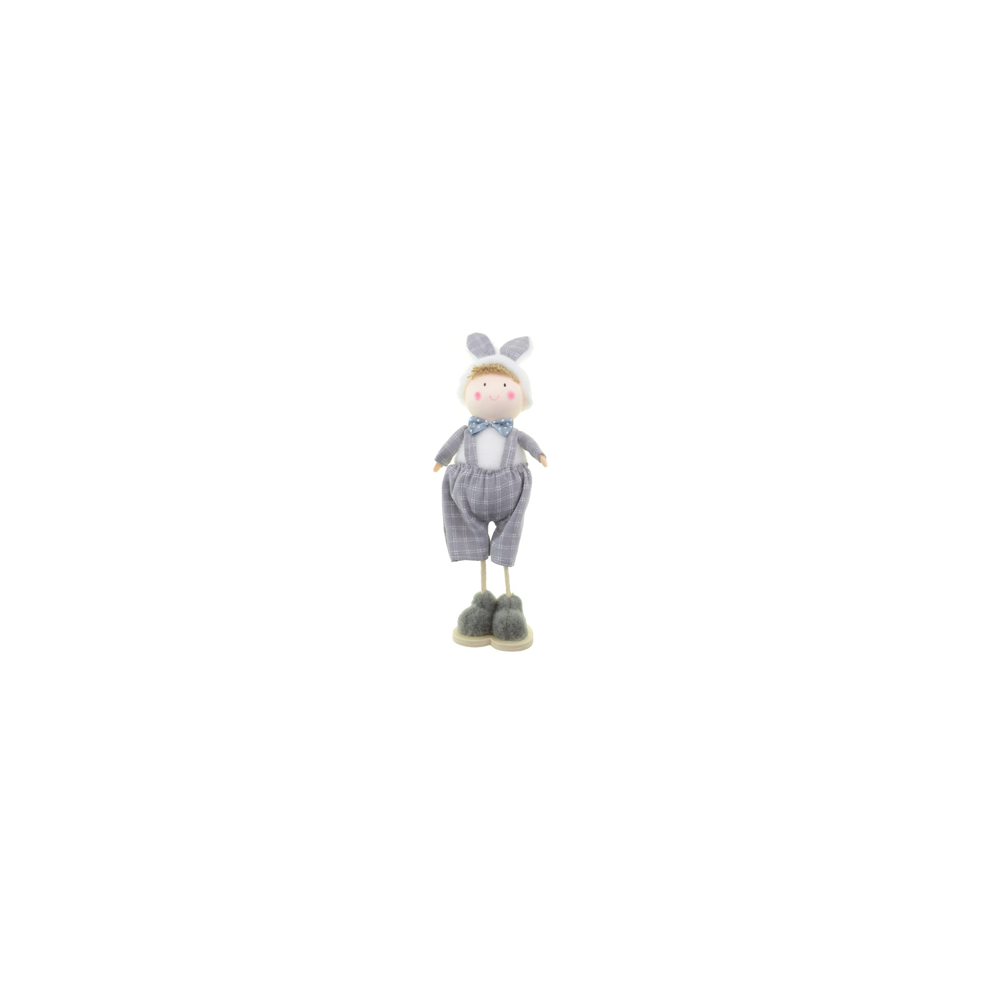 Figura fiú textil 30cm szürke