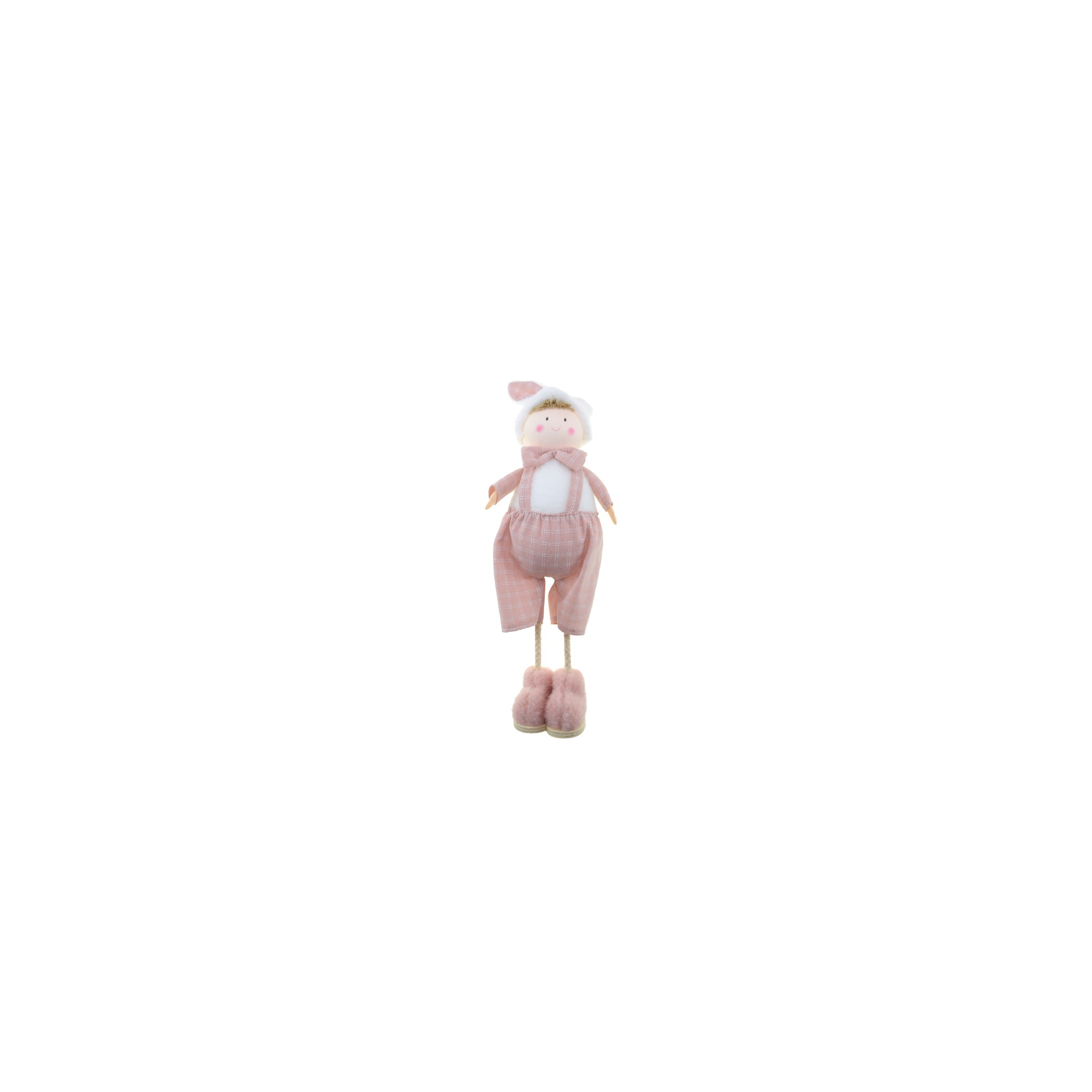Figura fiú textil 40cm rózsaszín