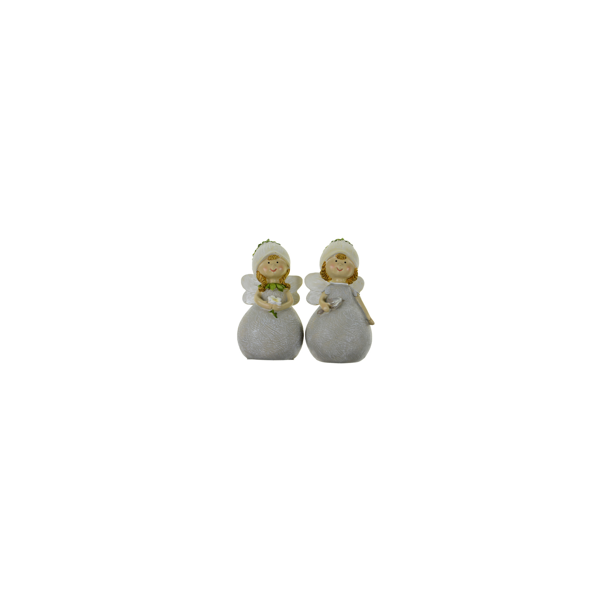 Figura fiú/lány poly sapkás 6*5*11.5cm szürke/zöld
