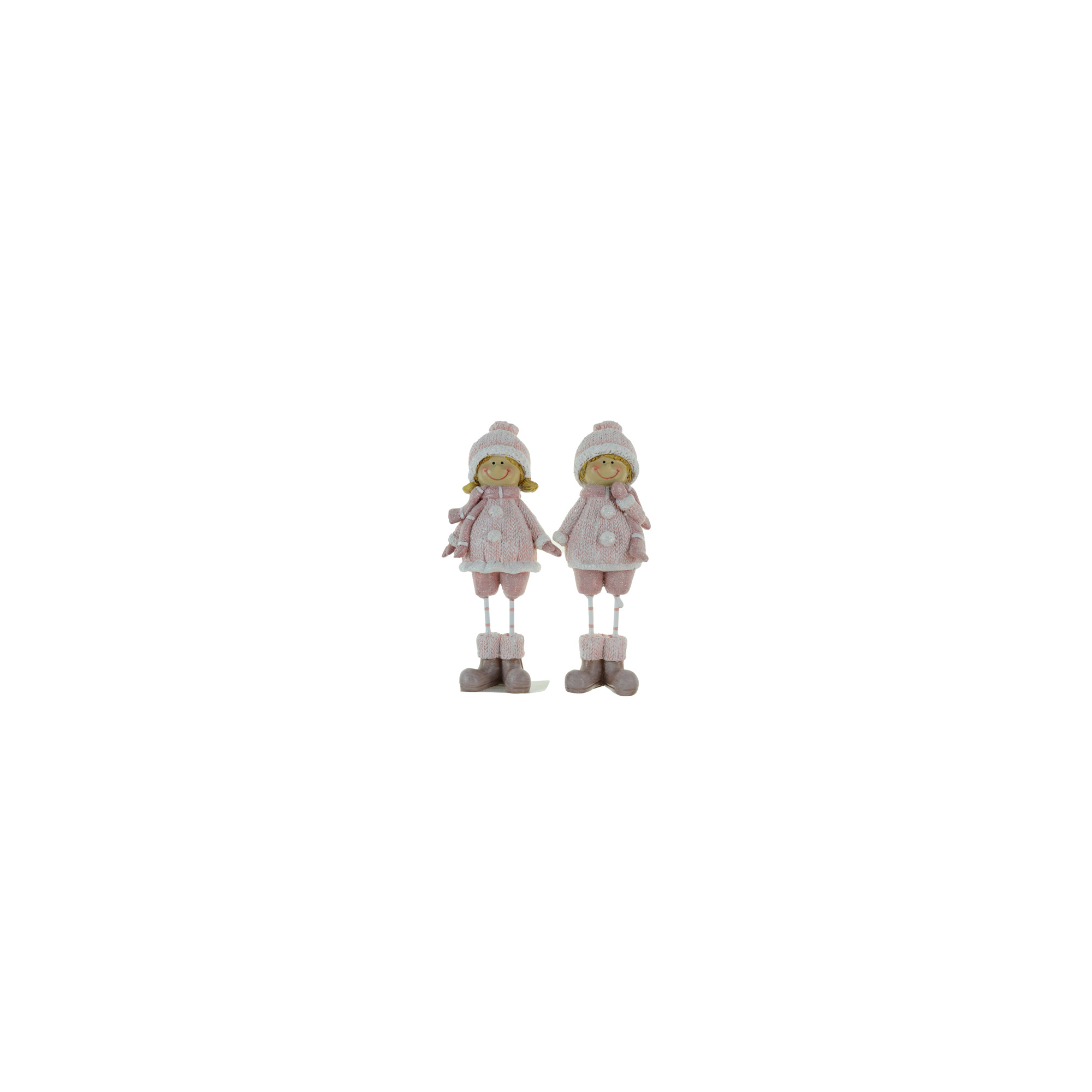 Figura fiú/lány poly álló 5,5*4*15cm rózsaszín
