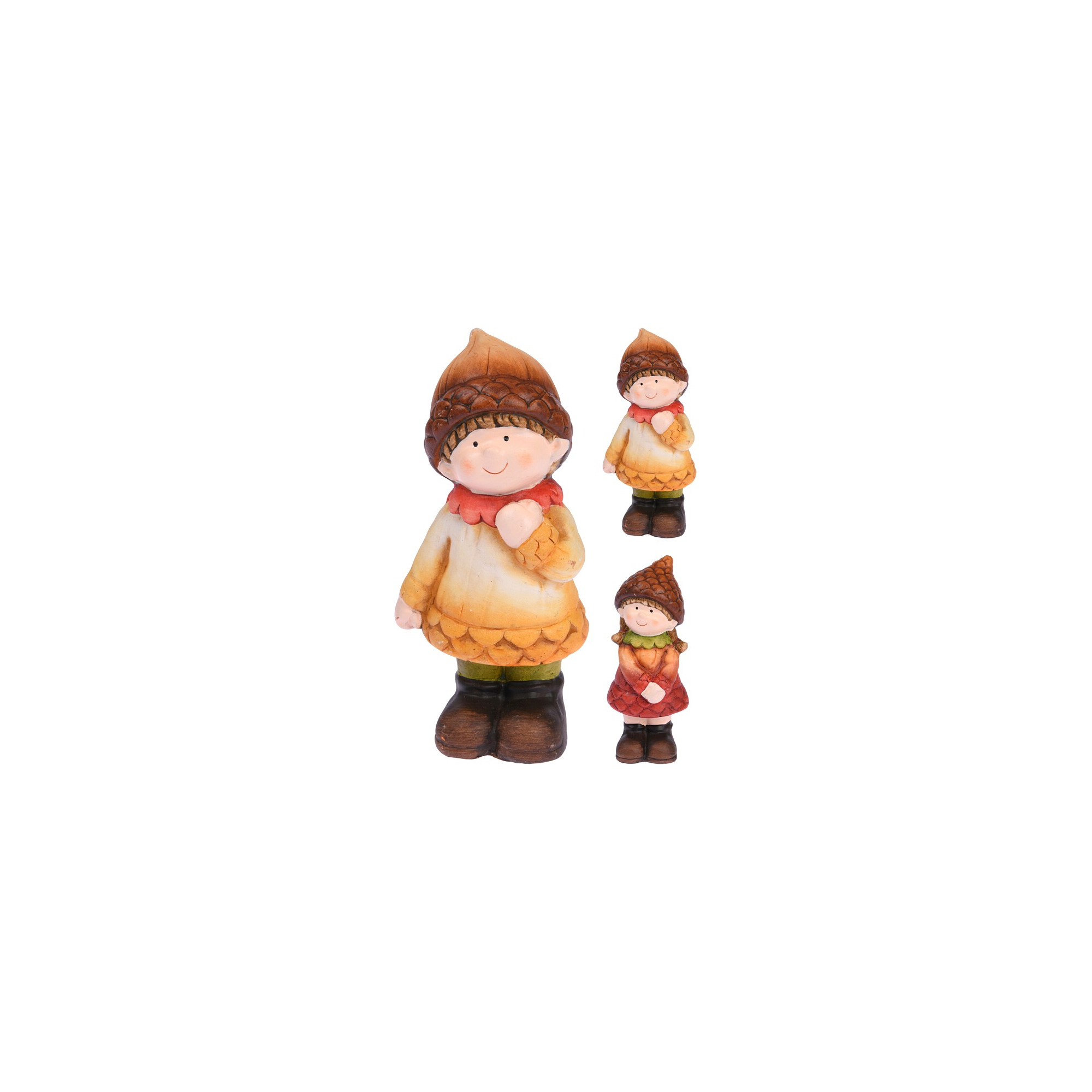 Figura fiú/lány kerámia 18cm