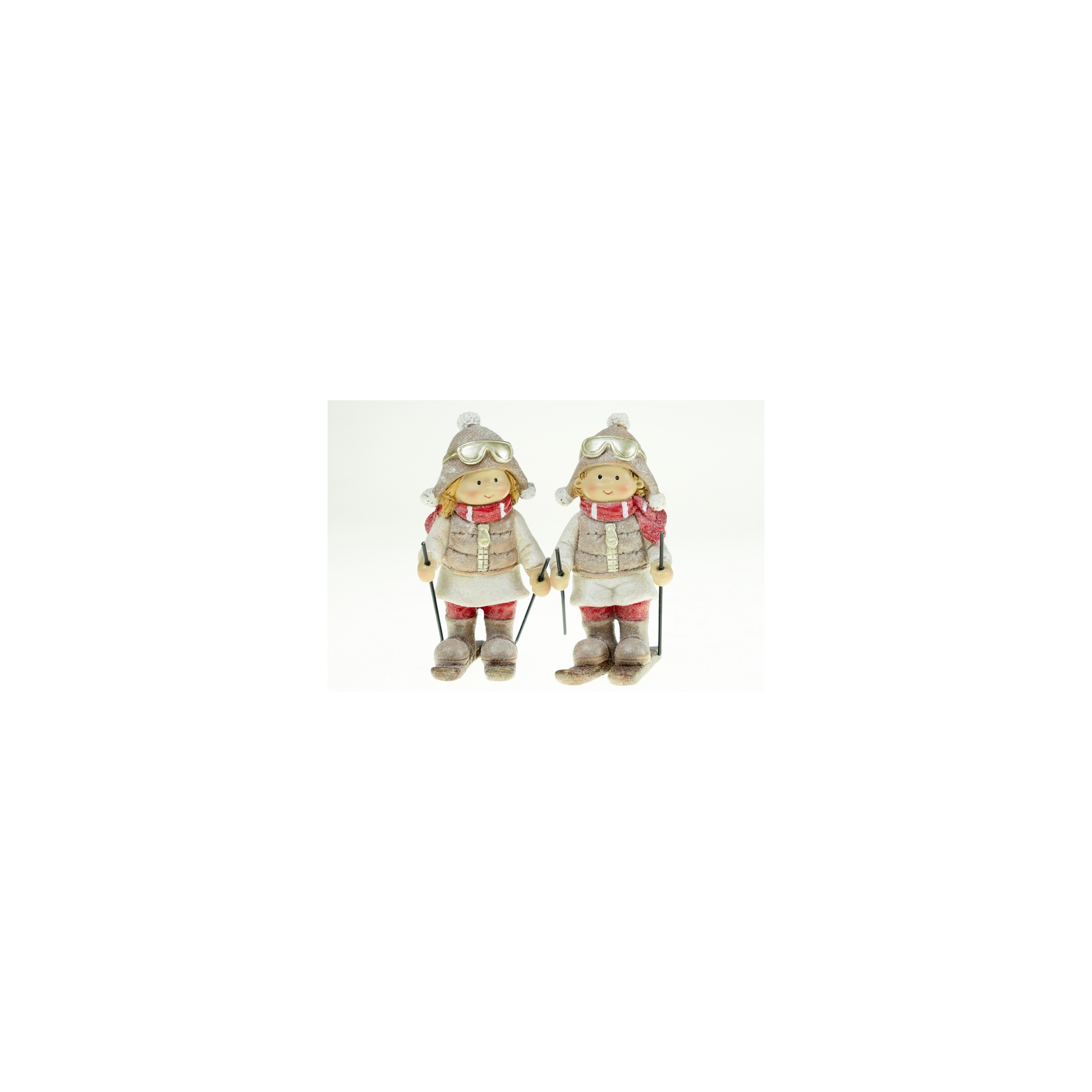 Figura fiú/lány poly 12cm sielő 2féle barna