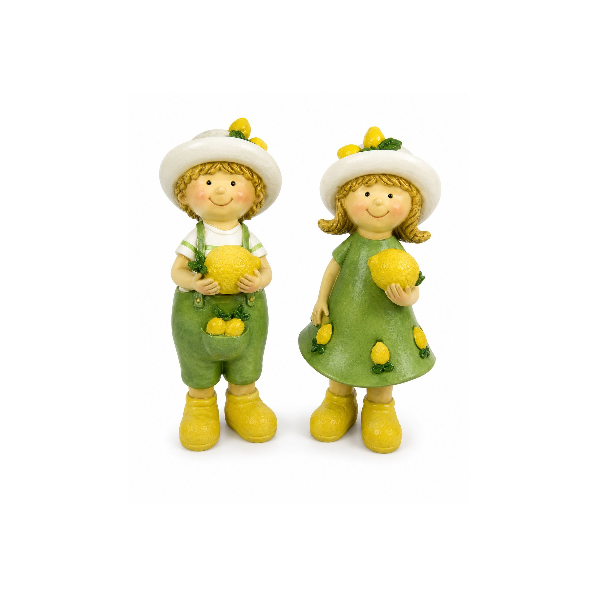 Figura fiú/lány poly citromos 4*3.5*10.5cm zöld