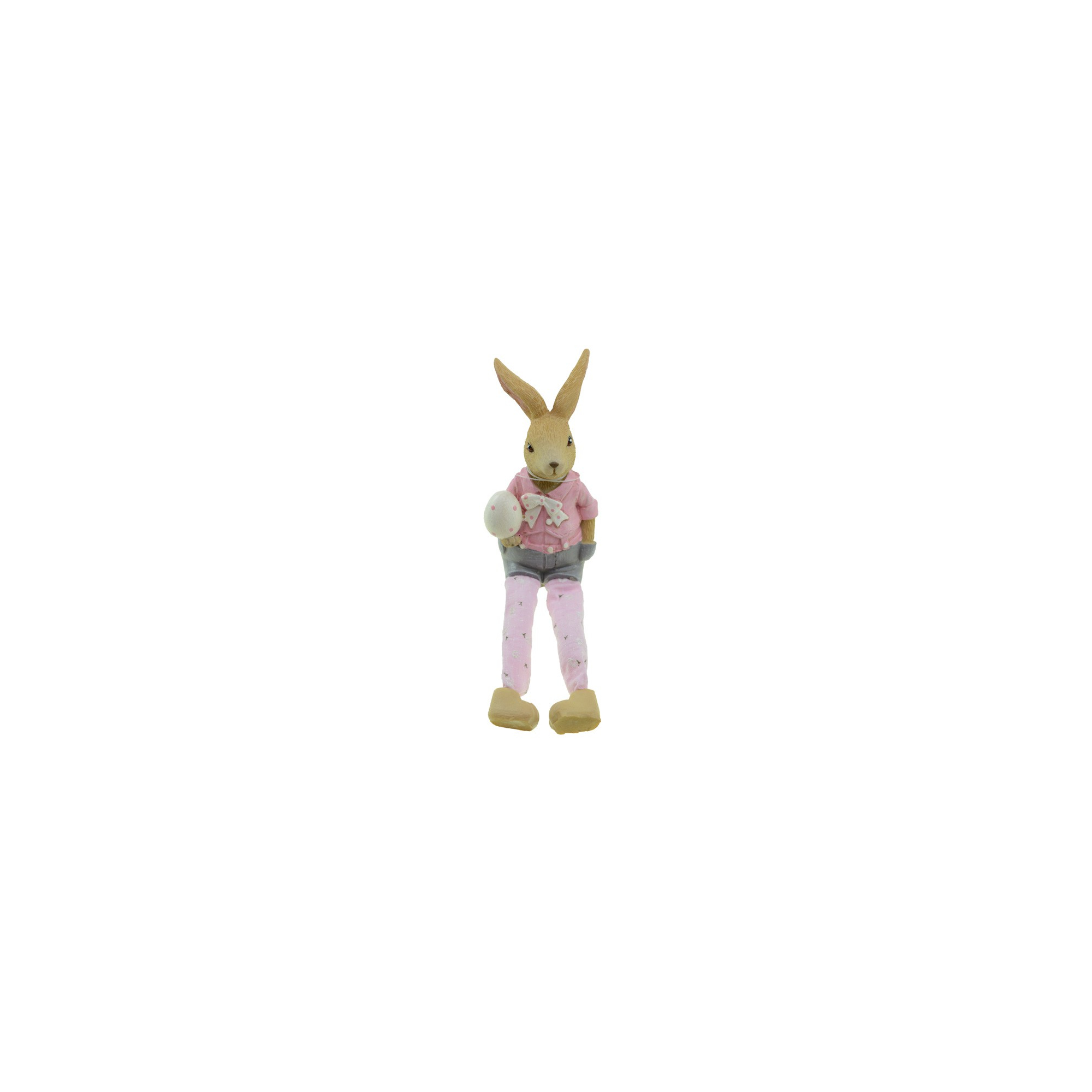 Figura fiúnyuszi poly lógólábú 6*6*21cm rózsaszín