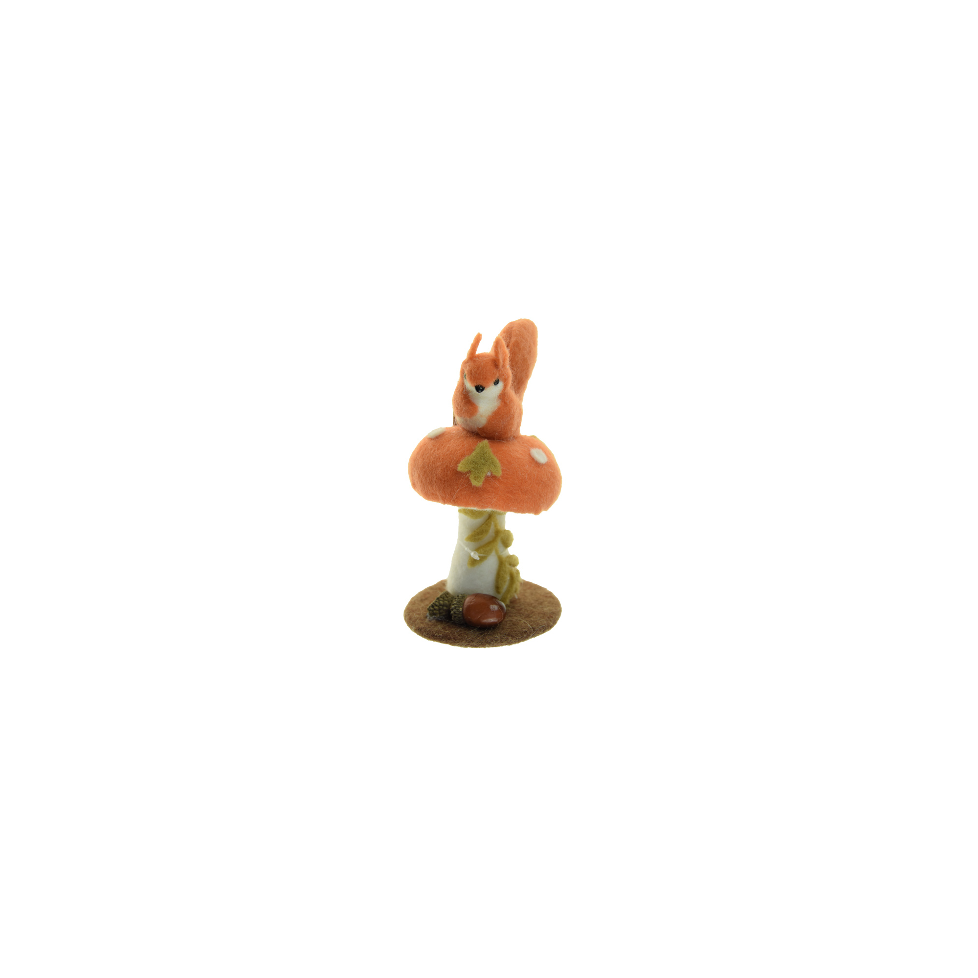 Figura gomba textil 18cm mókussal többféle