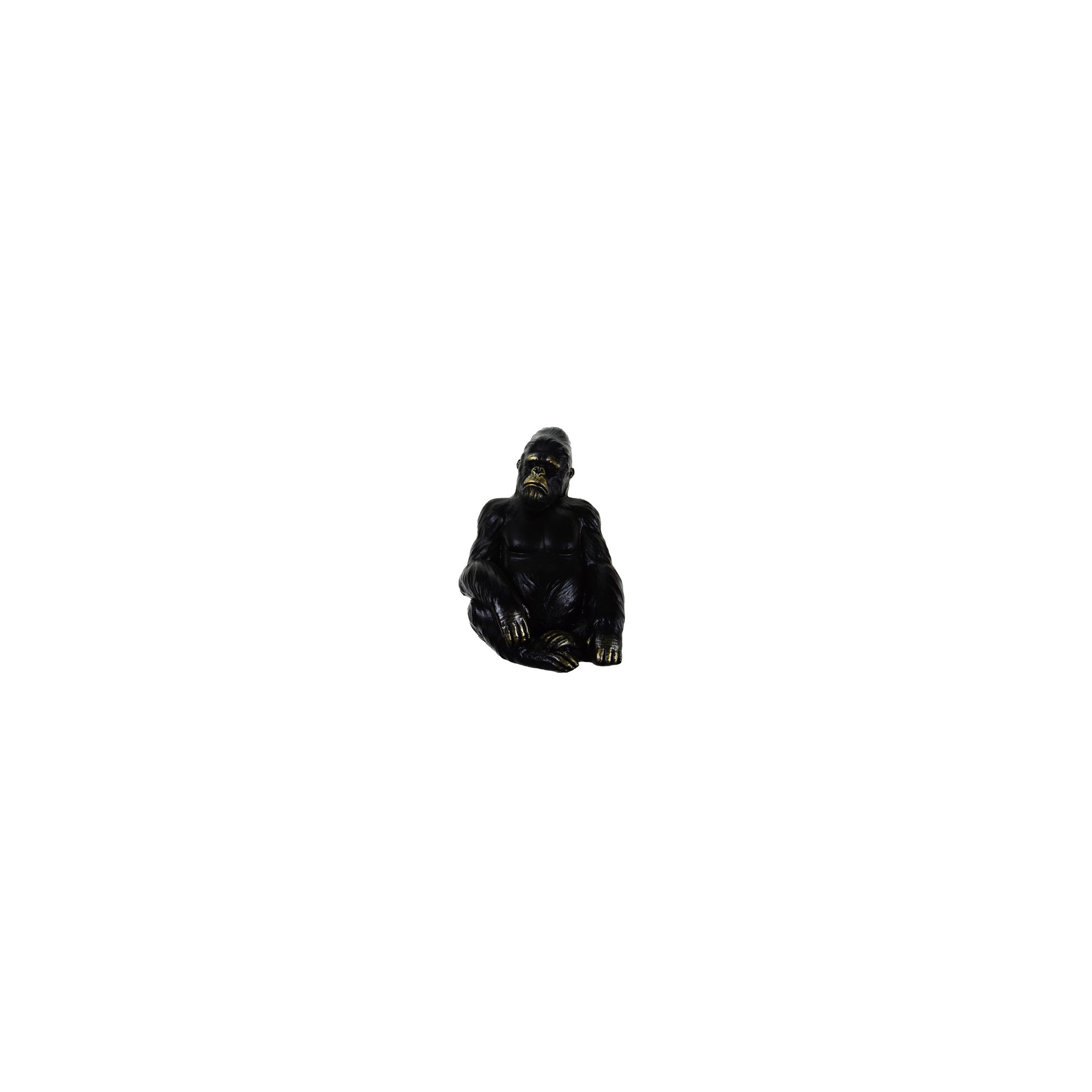 Figura gorilla poly 14*10*18.7cm ülő fekete