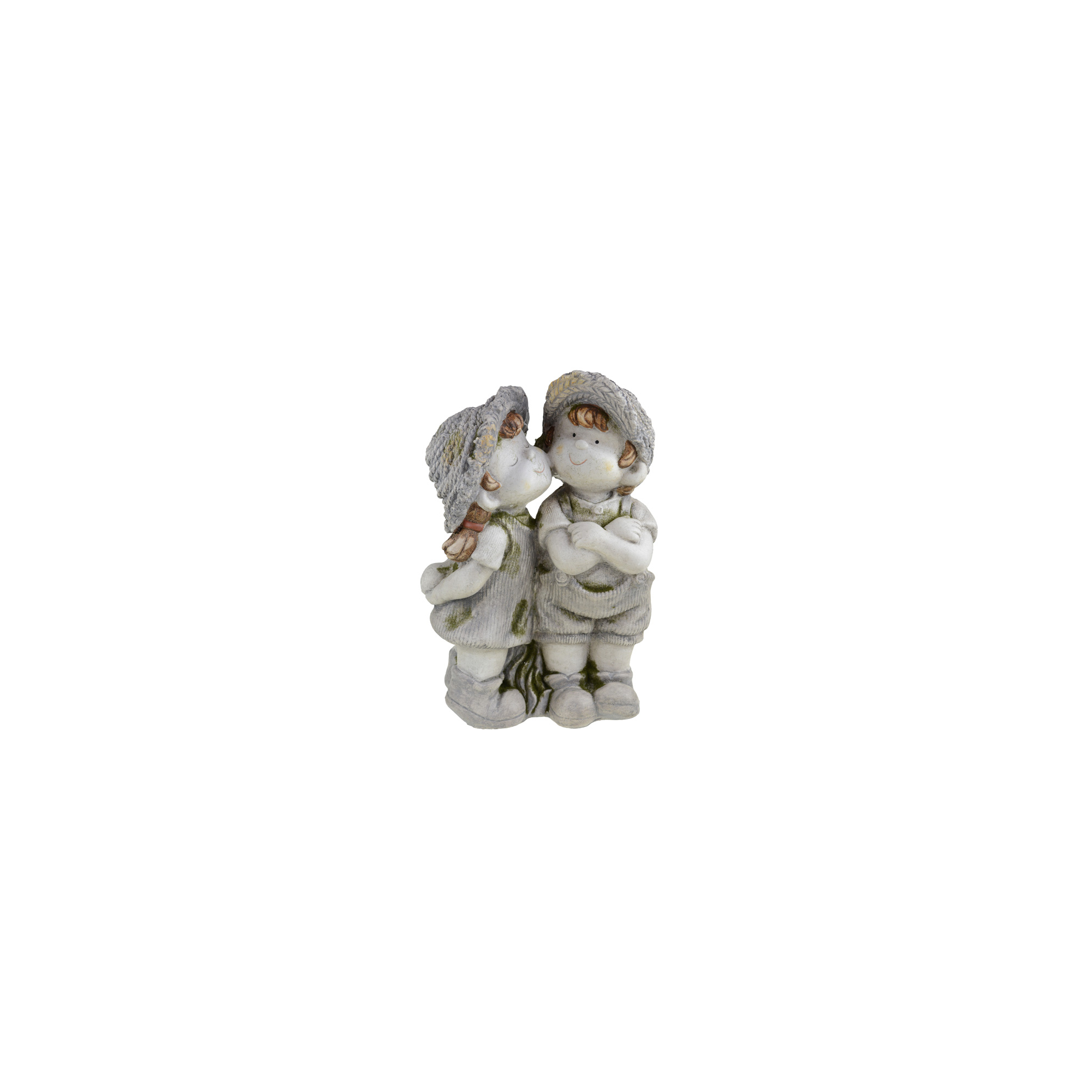 Figura gyerekpár kerámia 31*19*45cm szürke