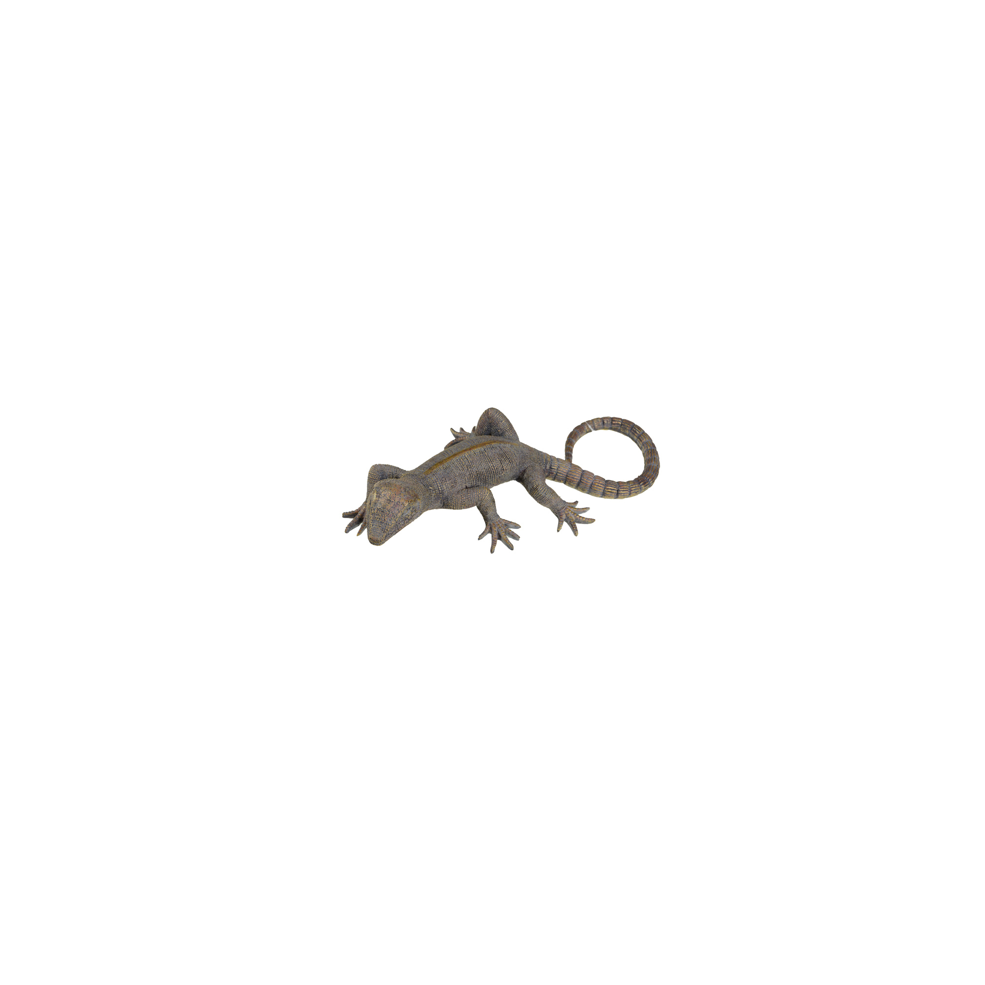 Figura gyík poly 33*15*6cm barna