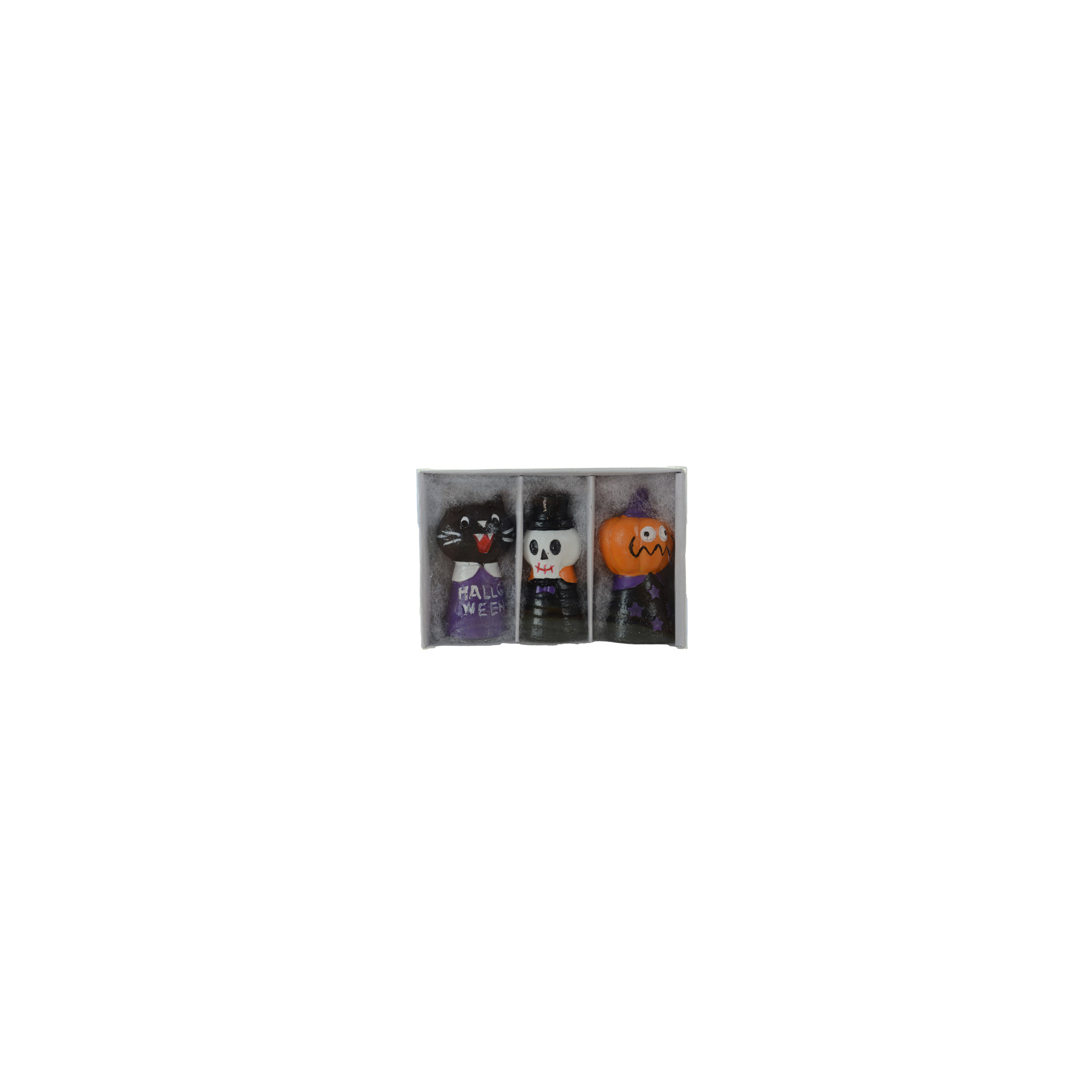 Figura halloween poly 2,8*2,7*5,5 cm 3 féle színes