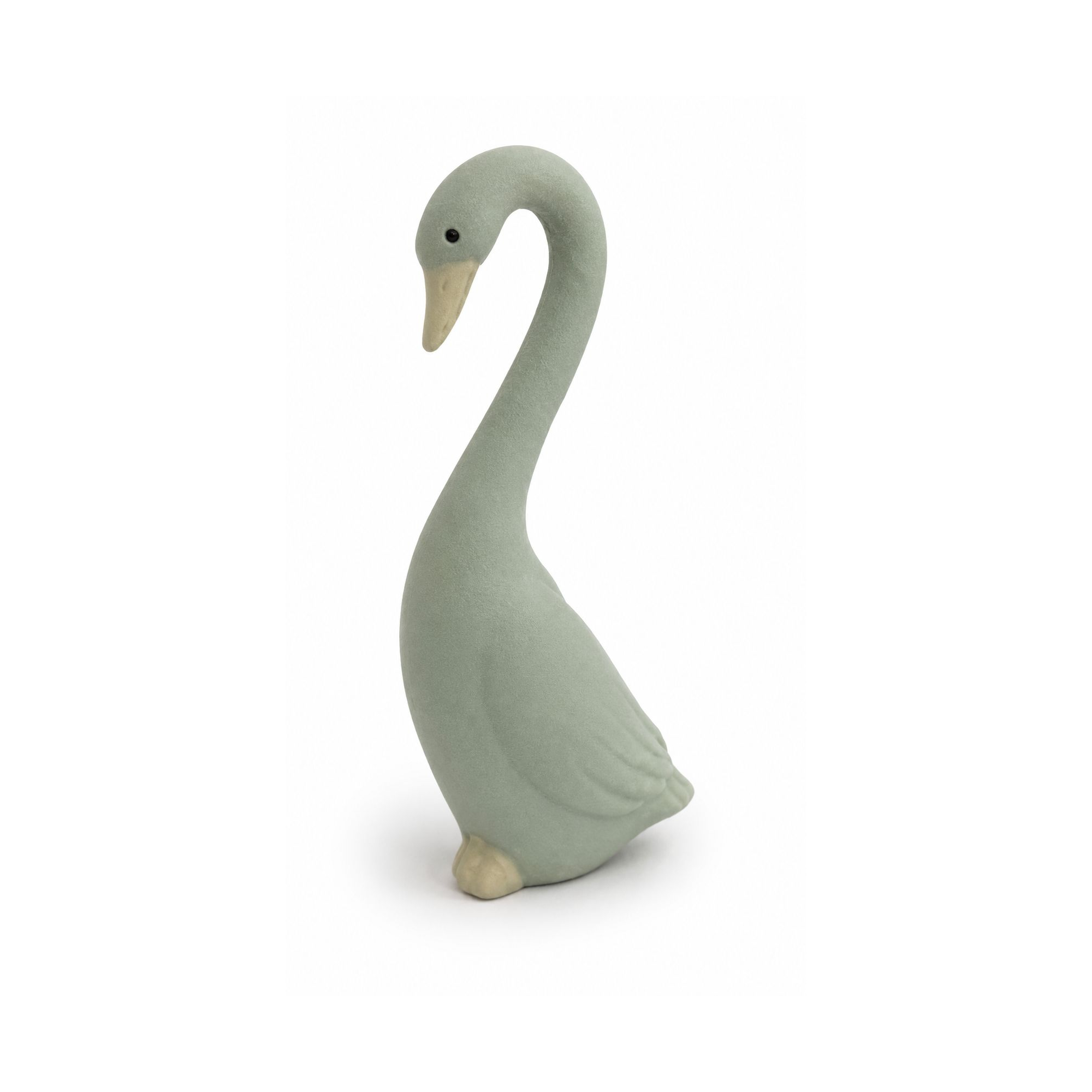 Figura hattyú porcelán 4*5*12cm szürke