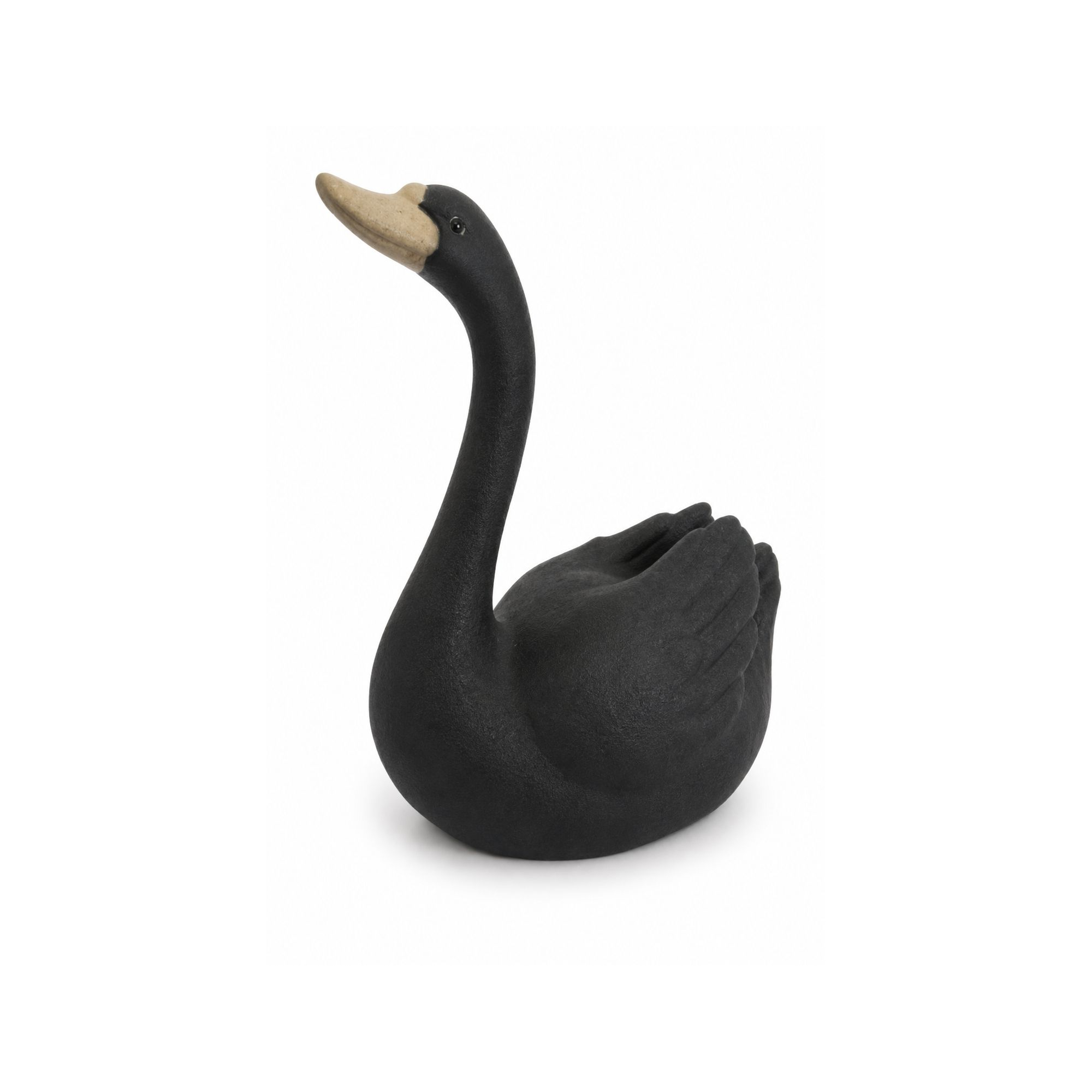 Figura hattyú porcelán 9*6*12cm fekete