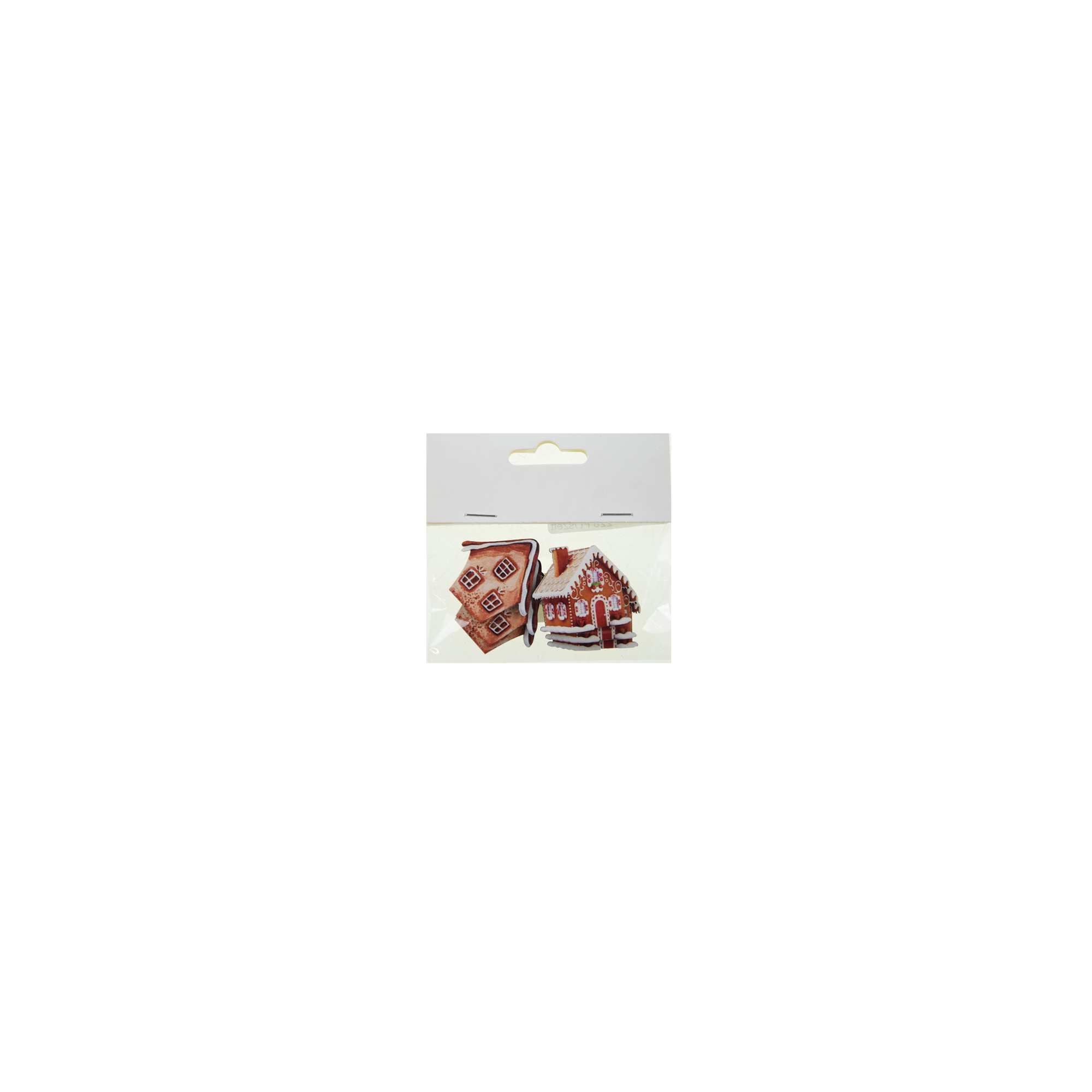 Figura ház fa 4cm s/6 barna