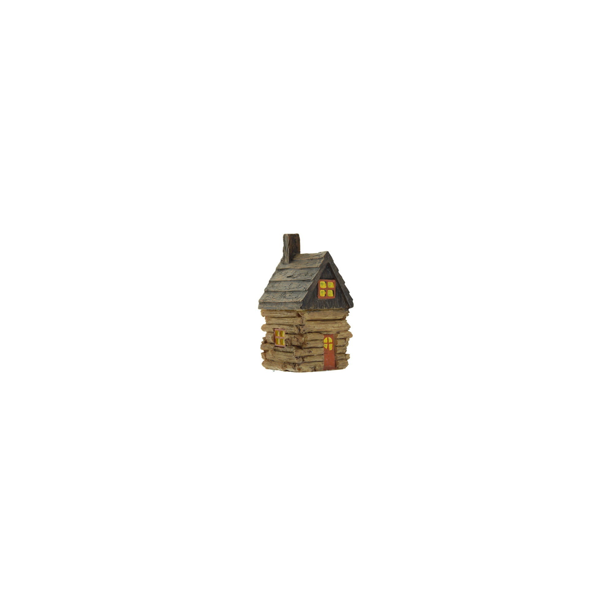 Figura ház poly 5,3*4,5*9,1cm barna