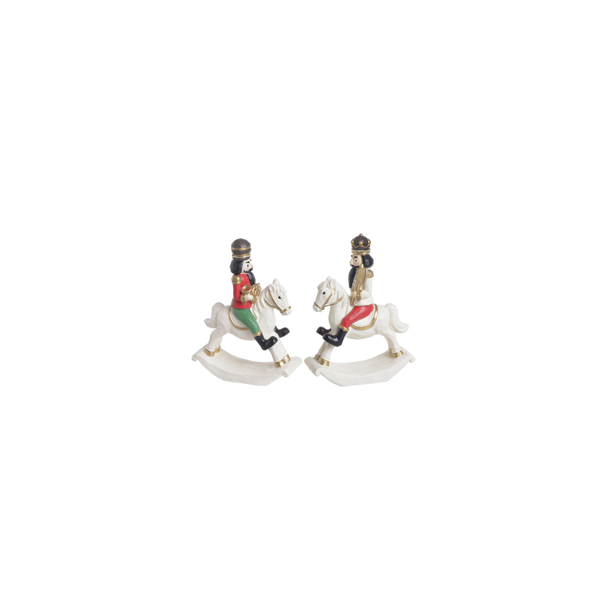 Figura hintaló kerámia 9cm 2féle fehér/piros