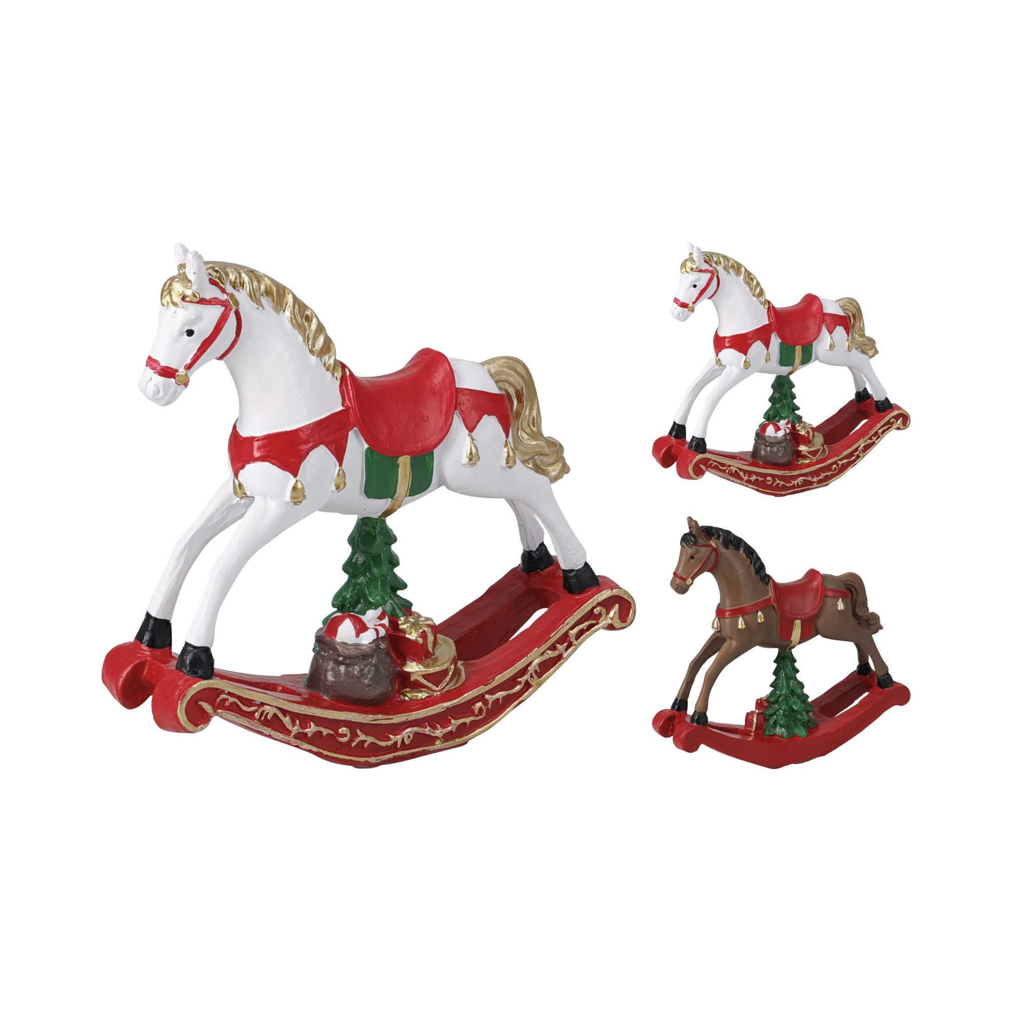 Figura hintaló poly 13cm 2féle fehér/barna