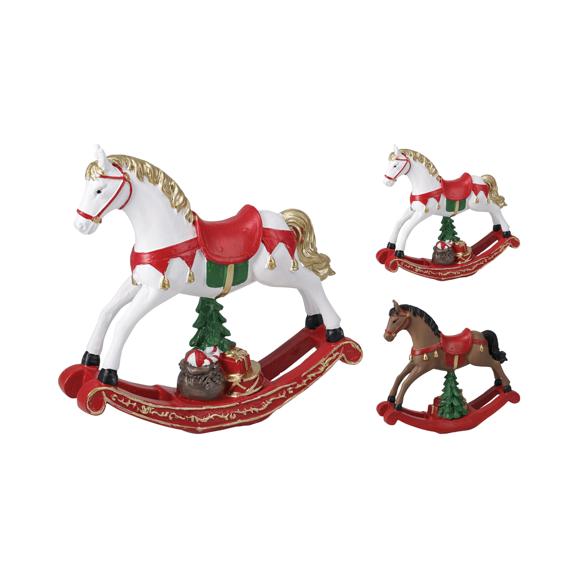Figura hintaló poly 17cm 2féle fehér/barna