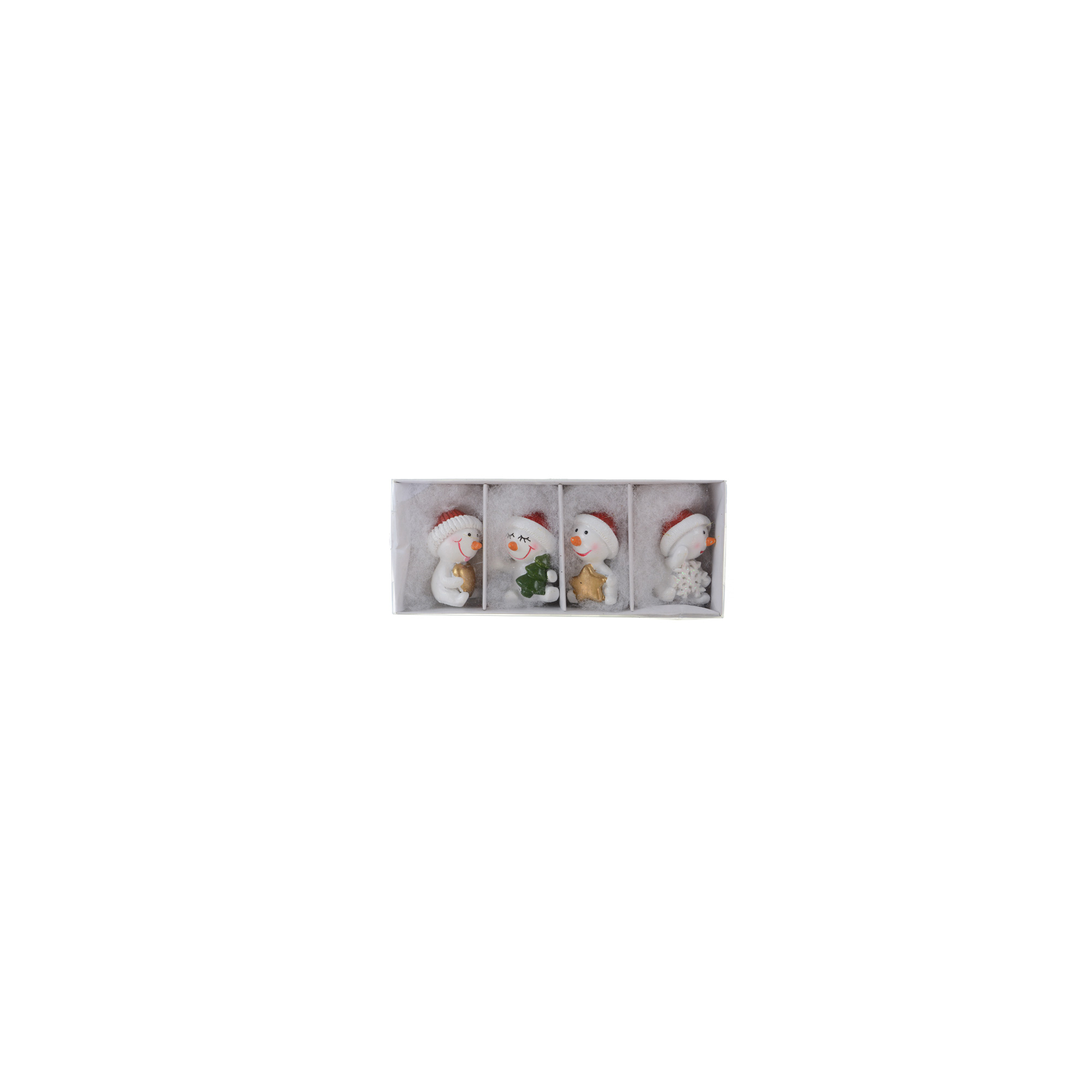 Figura hóember poly 2,8*3,6*4,8cm s/4 fehér