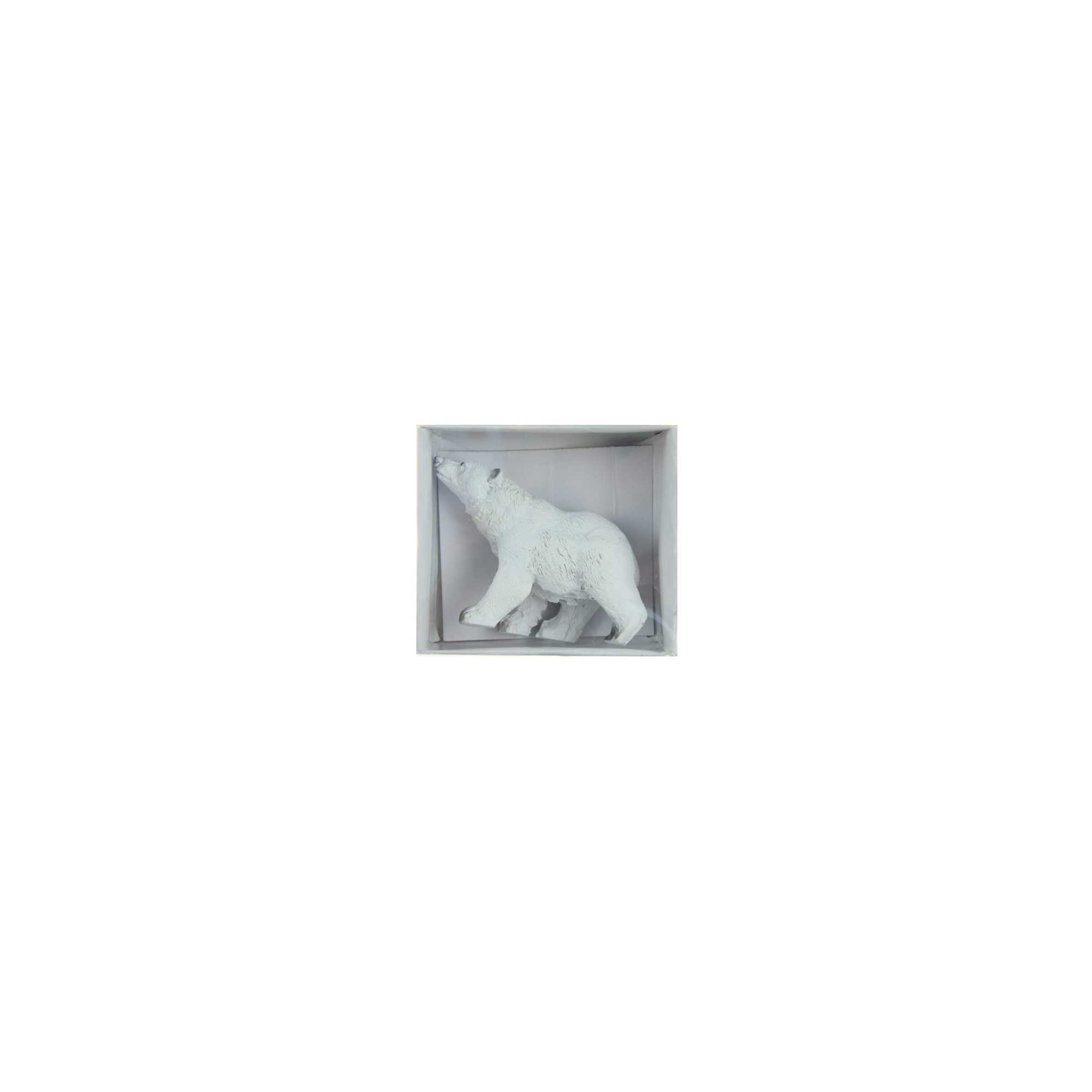 Figura jegesmedve poly 7,5cm fehér