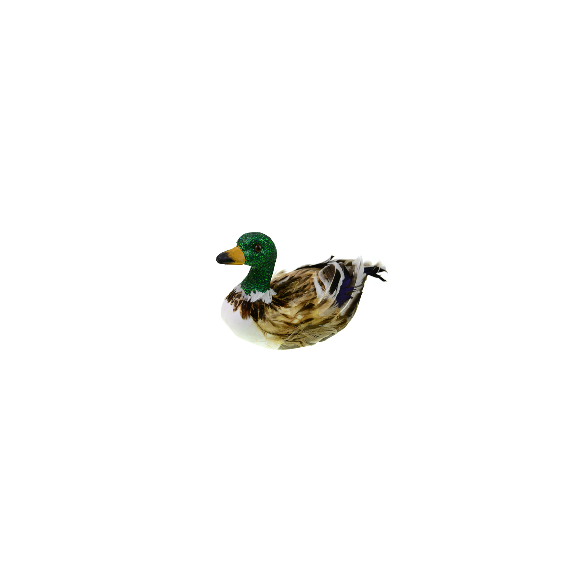 Figura kacsa foam 20cm glitteres natúr