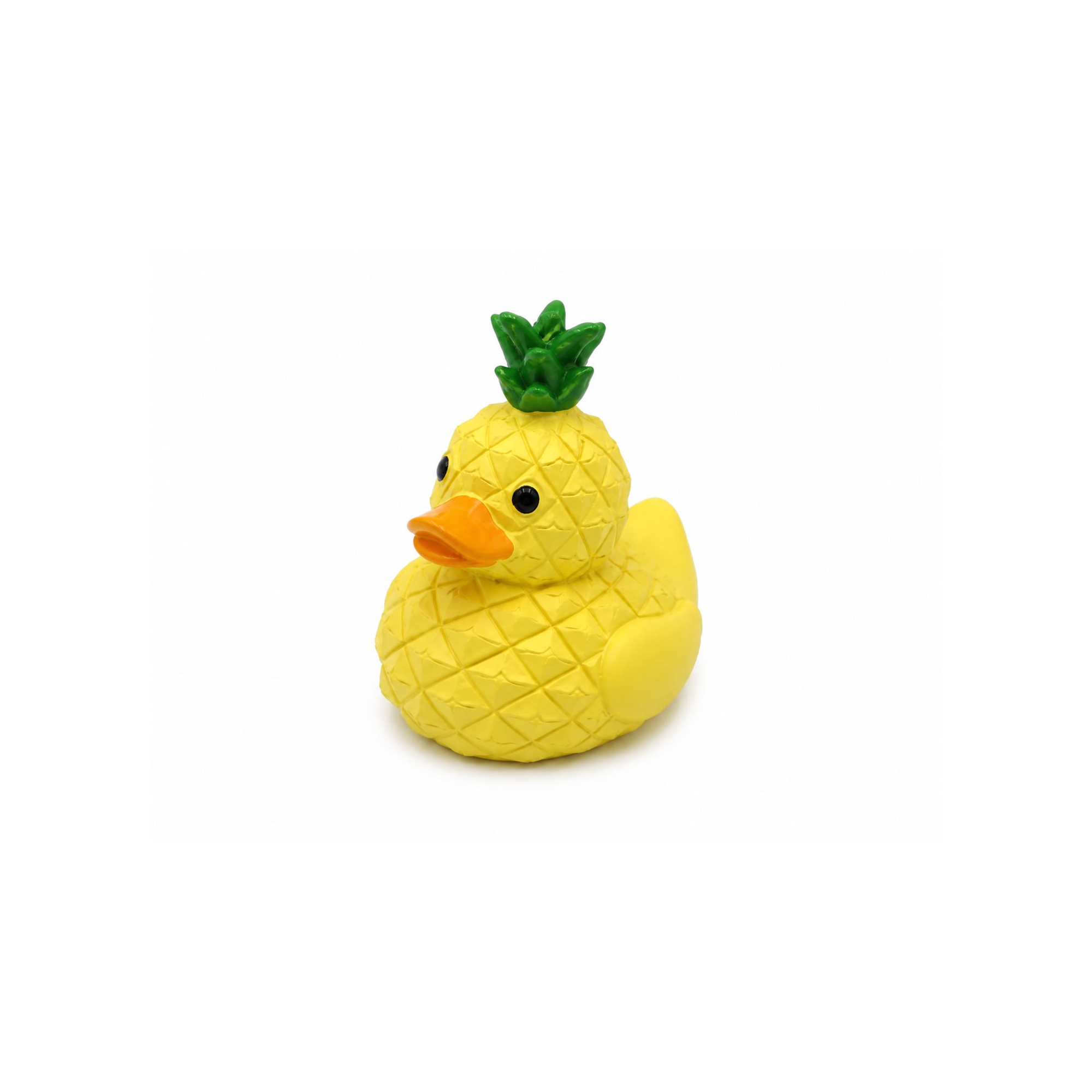 Figura kacsa poly 6,8*5,7*7,3cm ananászos sárga