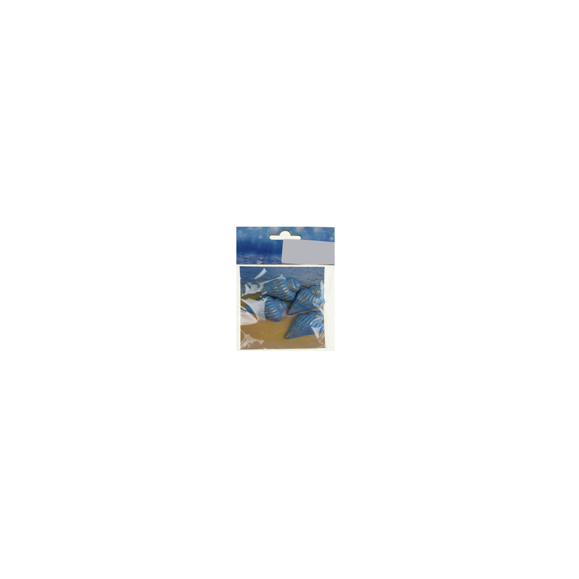 Figura kagyló poly 4,1*2,7*1,3cm s/4 kék