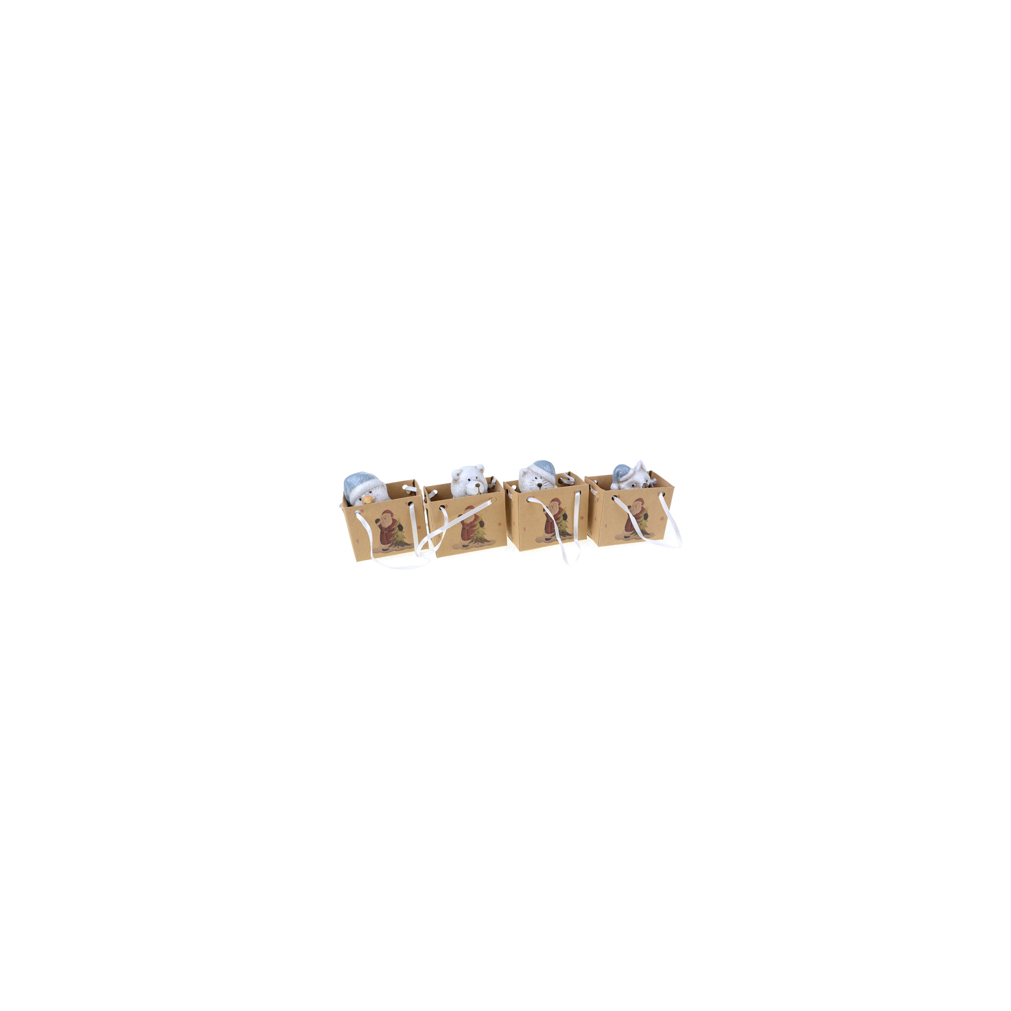 Figura kerámia 3,9*3,4*6,9cm többféle fehér