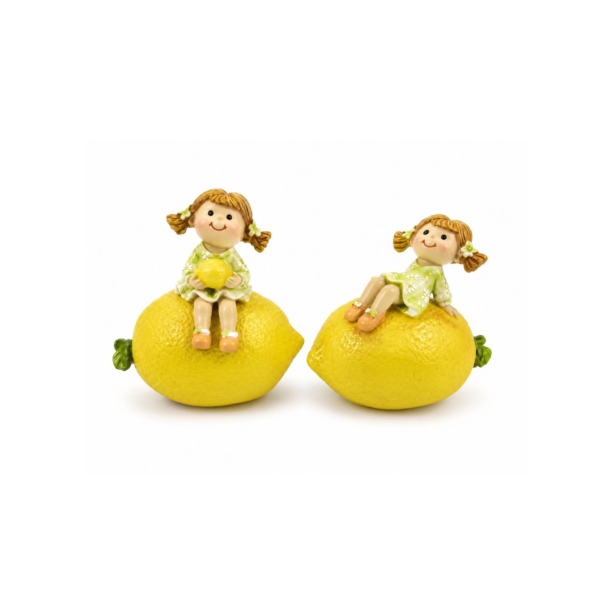 Figura kislány poly citromon 6*4*6.5cm 2féle sárga